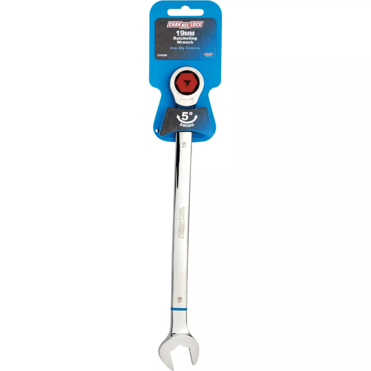 Channellock Metric 19 mm 12-Point Ratcheting Combination Wrench