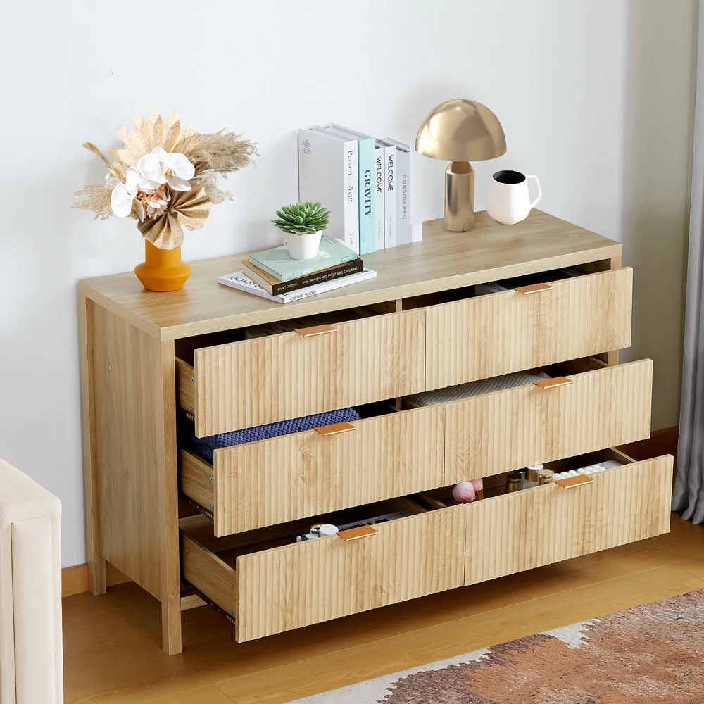 YOCWO Fluted Nightstand for Bedroom Set of 2 , Wood Bedside Table Set of 2 with Drawers, Black - Image 82