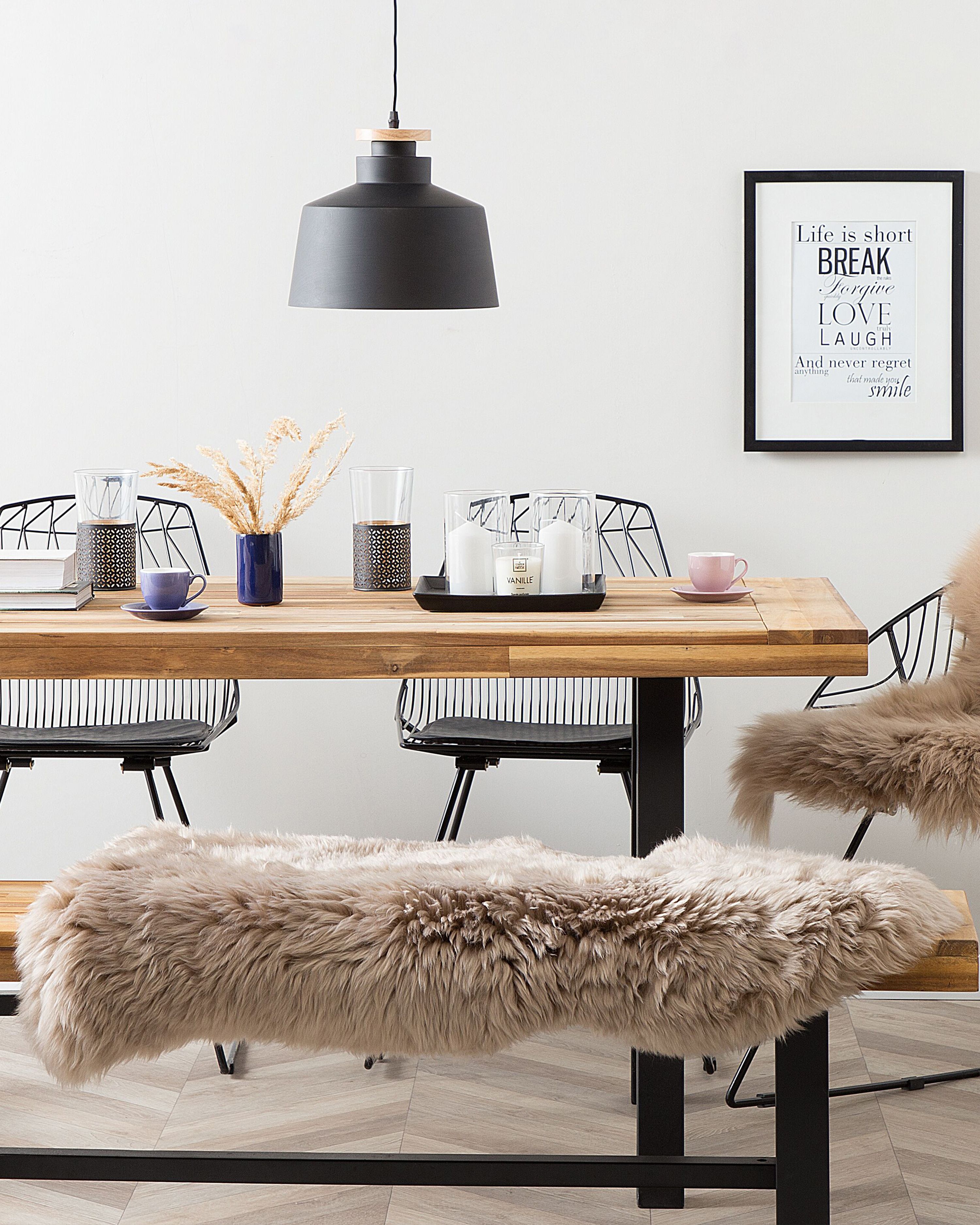 Sheepskin Rug ULURU Brown 65 x 110 cm