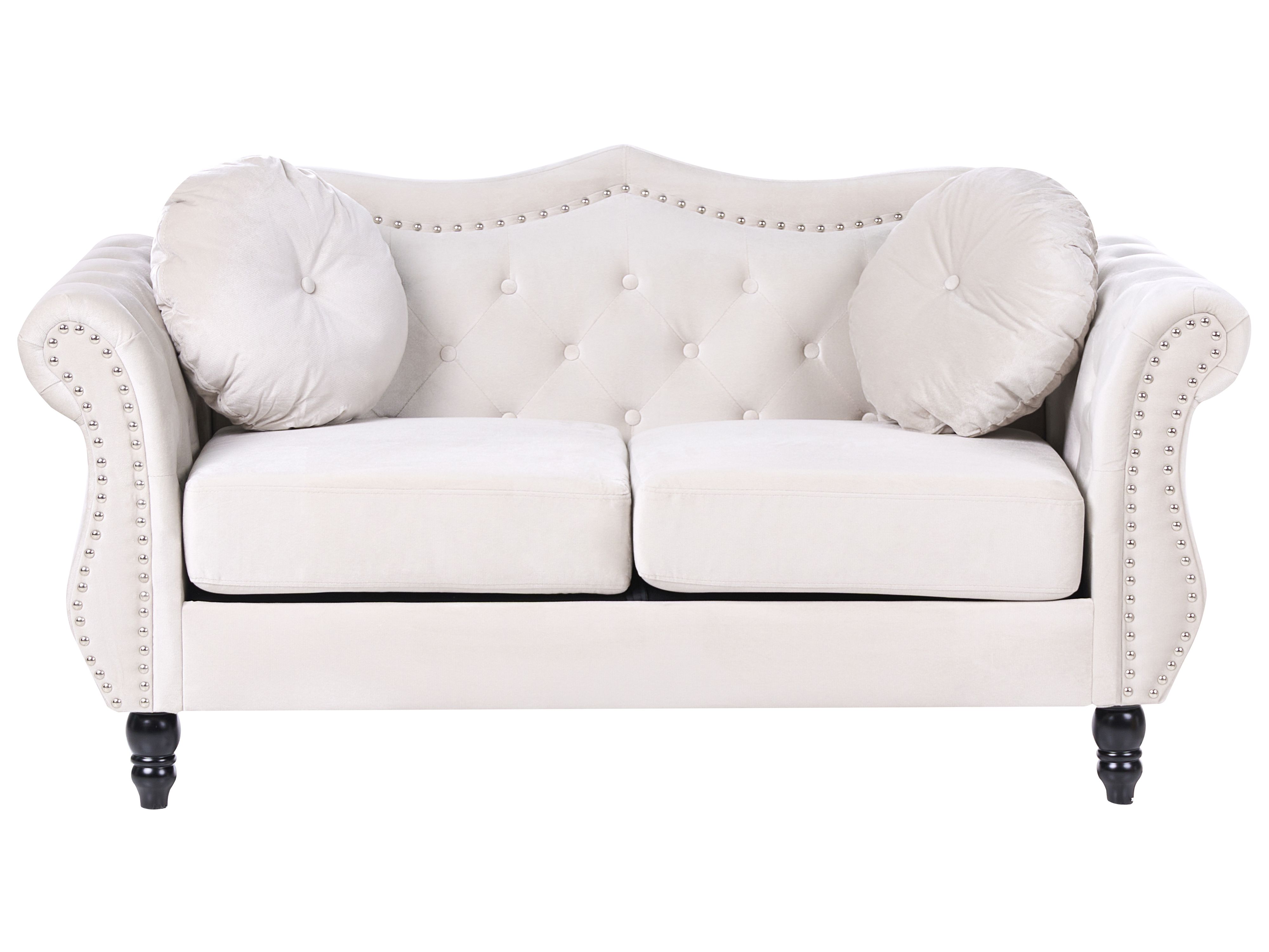 Sofa 2 Seater SKIEN Velvet Light Beige