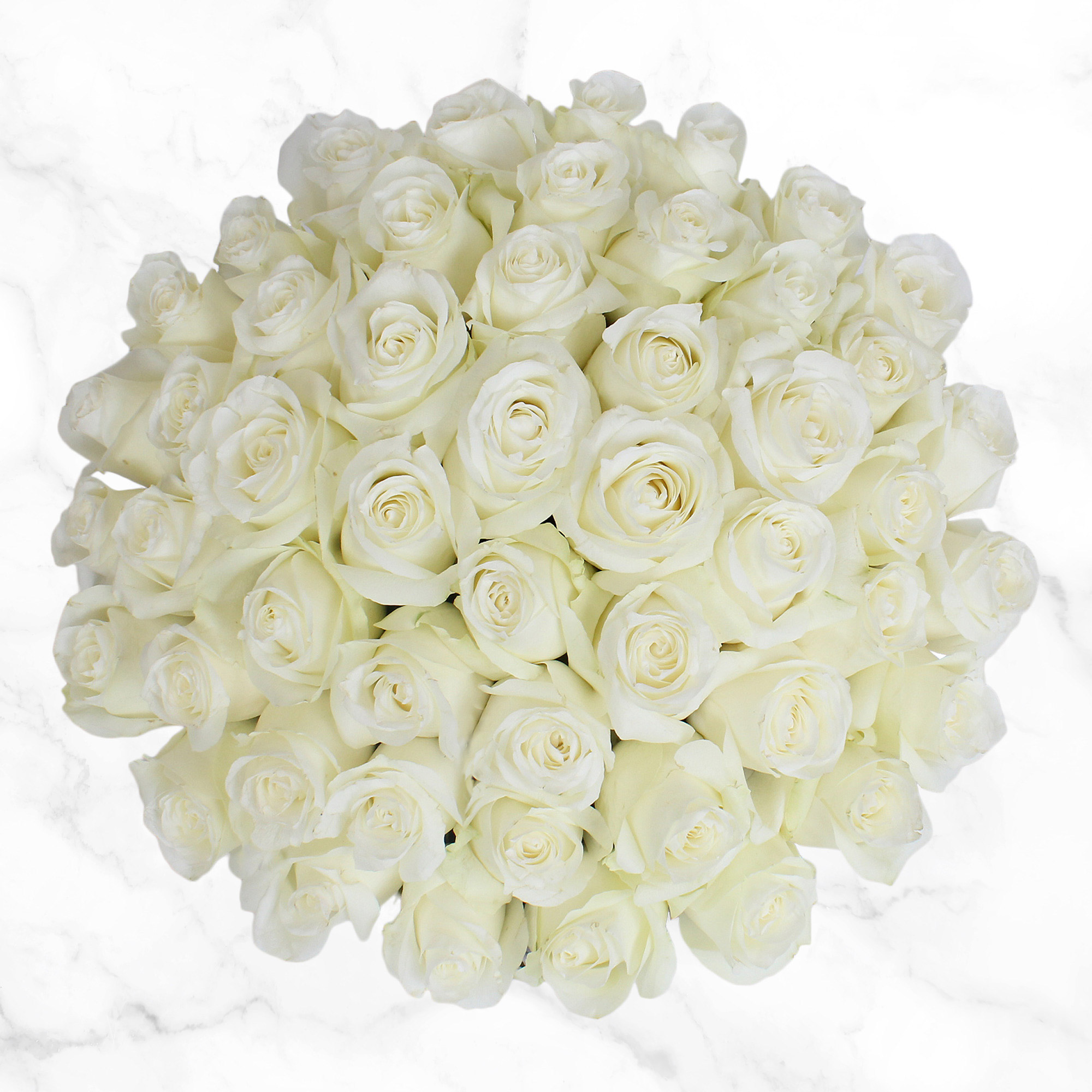 50-stem White Roses