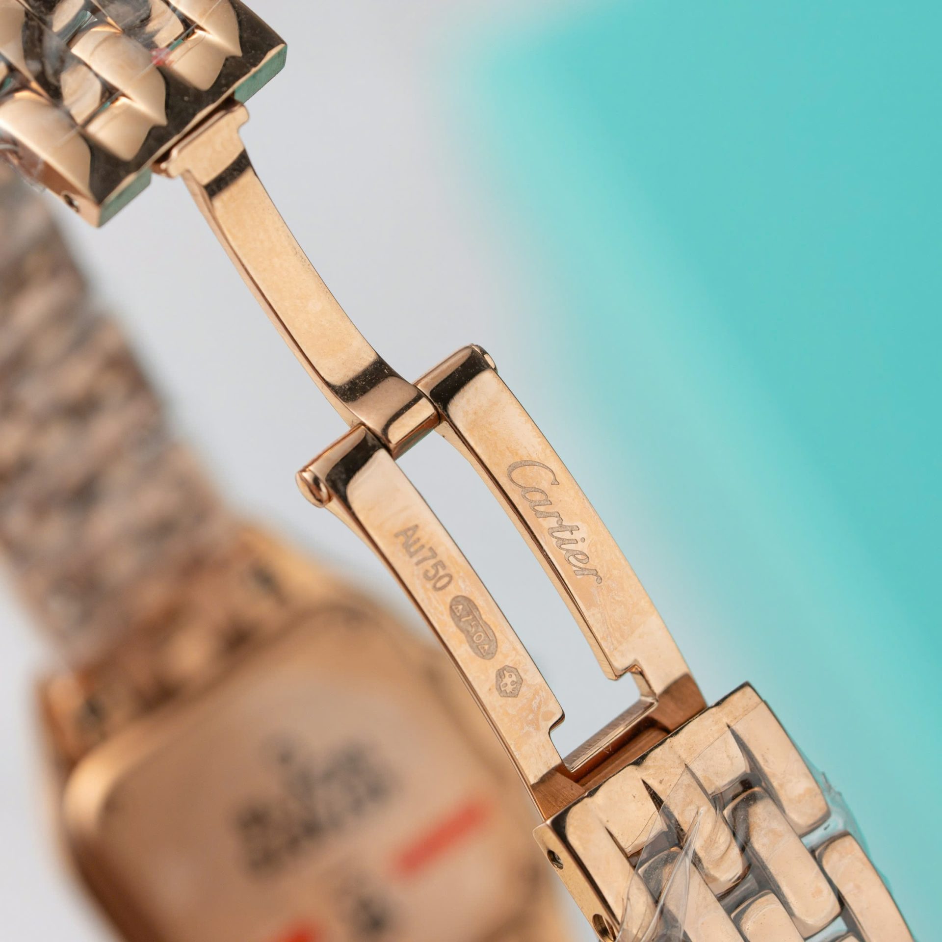 Cartier Panthere Replica Watch Rose Gold With Diamond Bezel 22mm - Top club