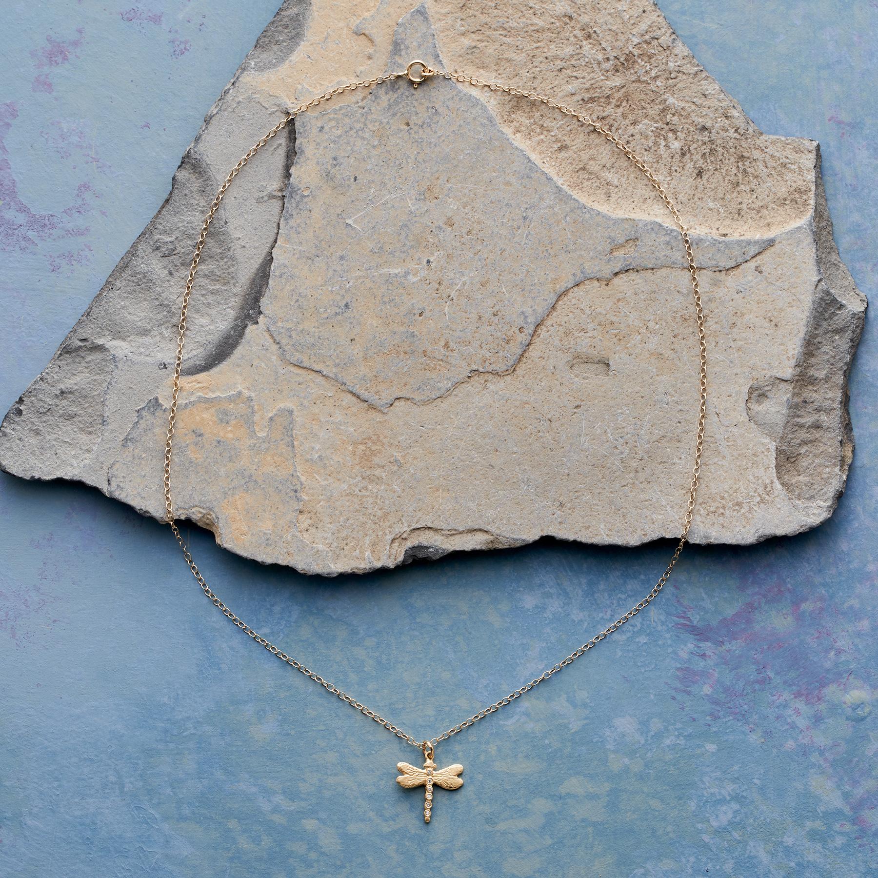Diamond Dragonfly Necklace - Sundance Clothing