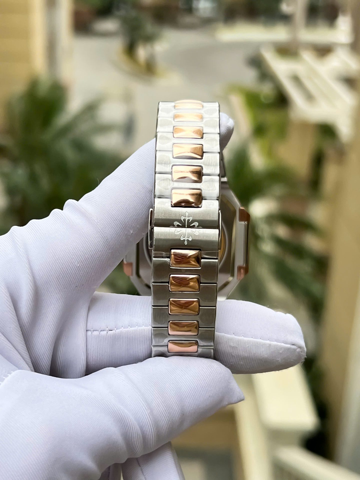 Patek Philippe Cubitus 5821 Demi Rose Gold Replica 11 Watch Dial Square Chocolate 45mm - Top club