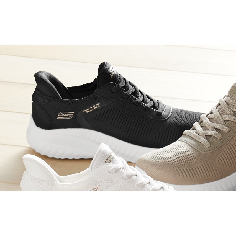 Skechers Women's Slip-Ins Bobs Sport Squad Chaos with No-Tie Laces - MIDNIGHT VELVET CATALOG