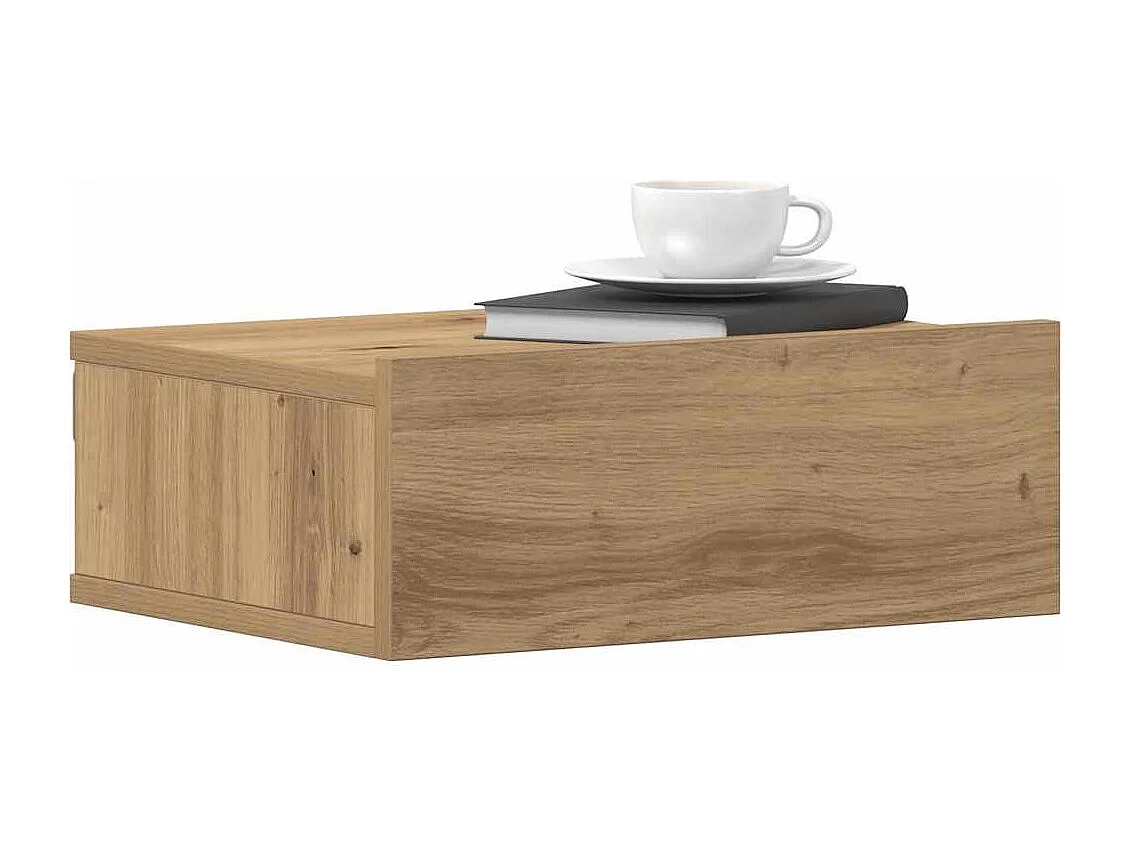 Tables de chevet flottantes 2 pcs chêne artisanal 40x32x15 cm