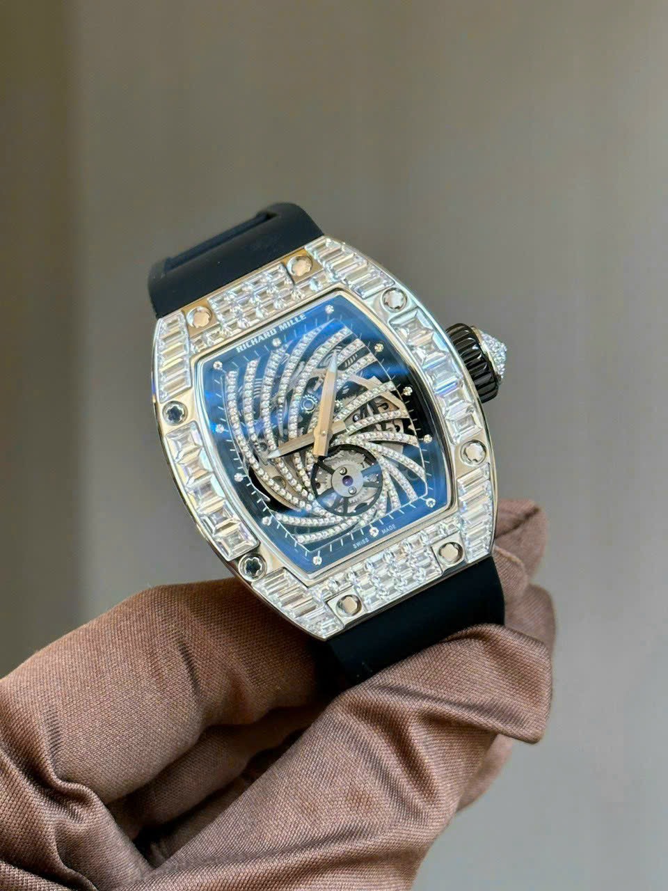 Richard Mille Replica 1:1 Watch RM51-01 Tornado With Full Stone 40mm - Elite Watch Atelier