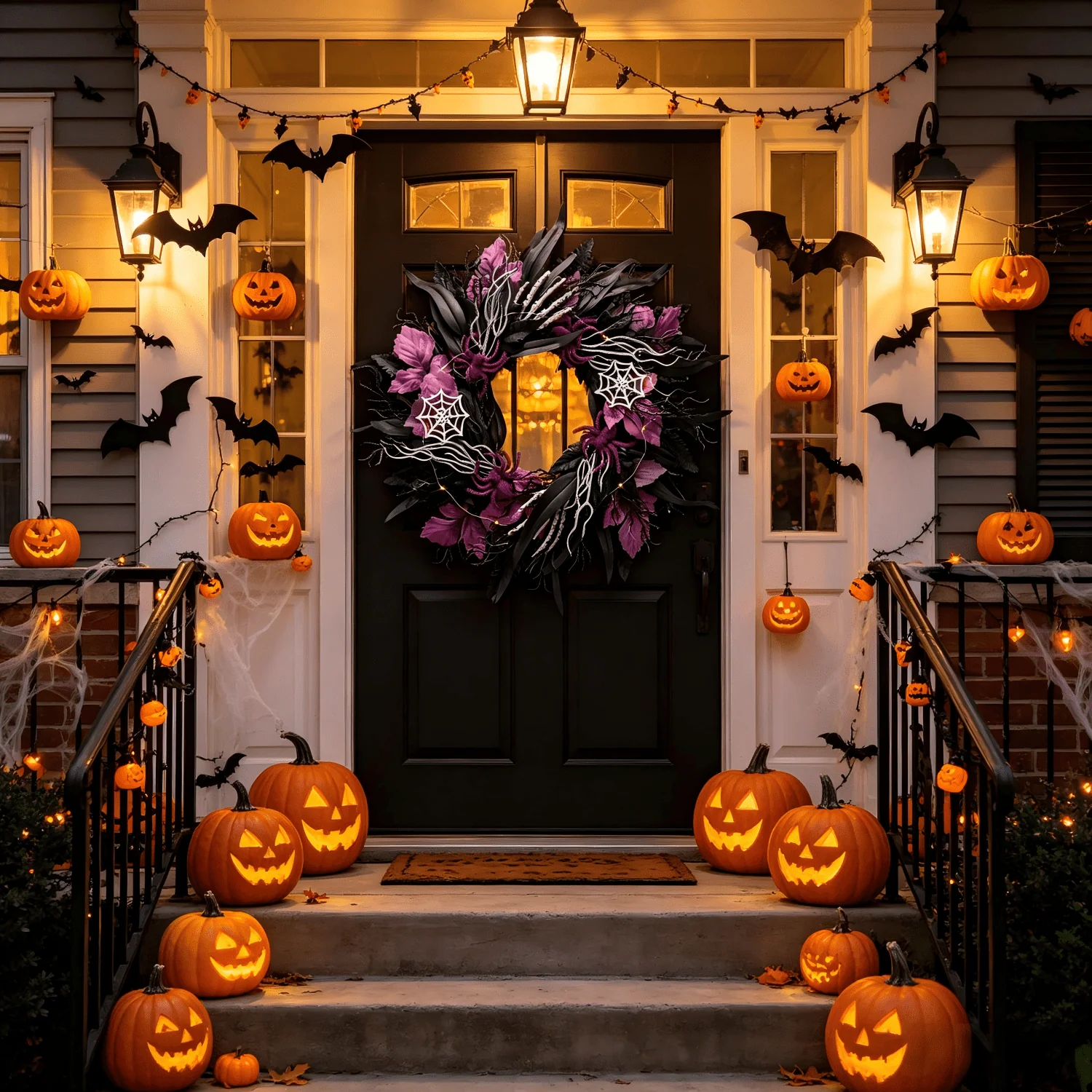 Myecovie Halloween Wreaths for Front Door Halloween Indoor Decoration 21.6" Halloween Black Wreaths for Windows Wall Decor - Image 6 Myecovie Halloween Wreaths for Front Door Halloween Indoor Decoration 21.6" Halloween Black Wreaths for Windows Wall Decor - Image 6