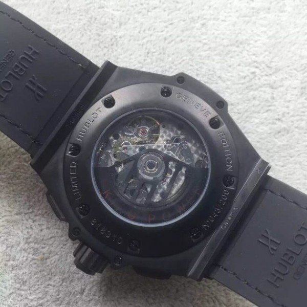 Replica Hublot Big Bang King Power 48mm PVD Black Dial Yellow Hands Gummy Strap A7750 - Top club