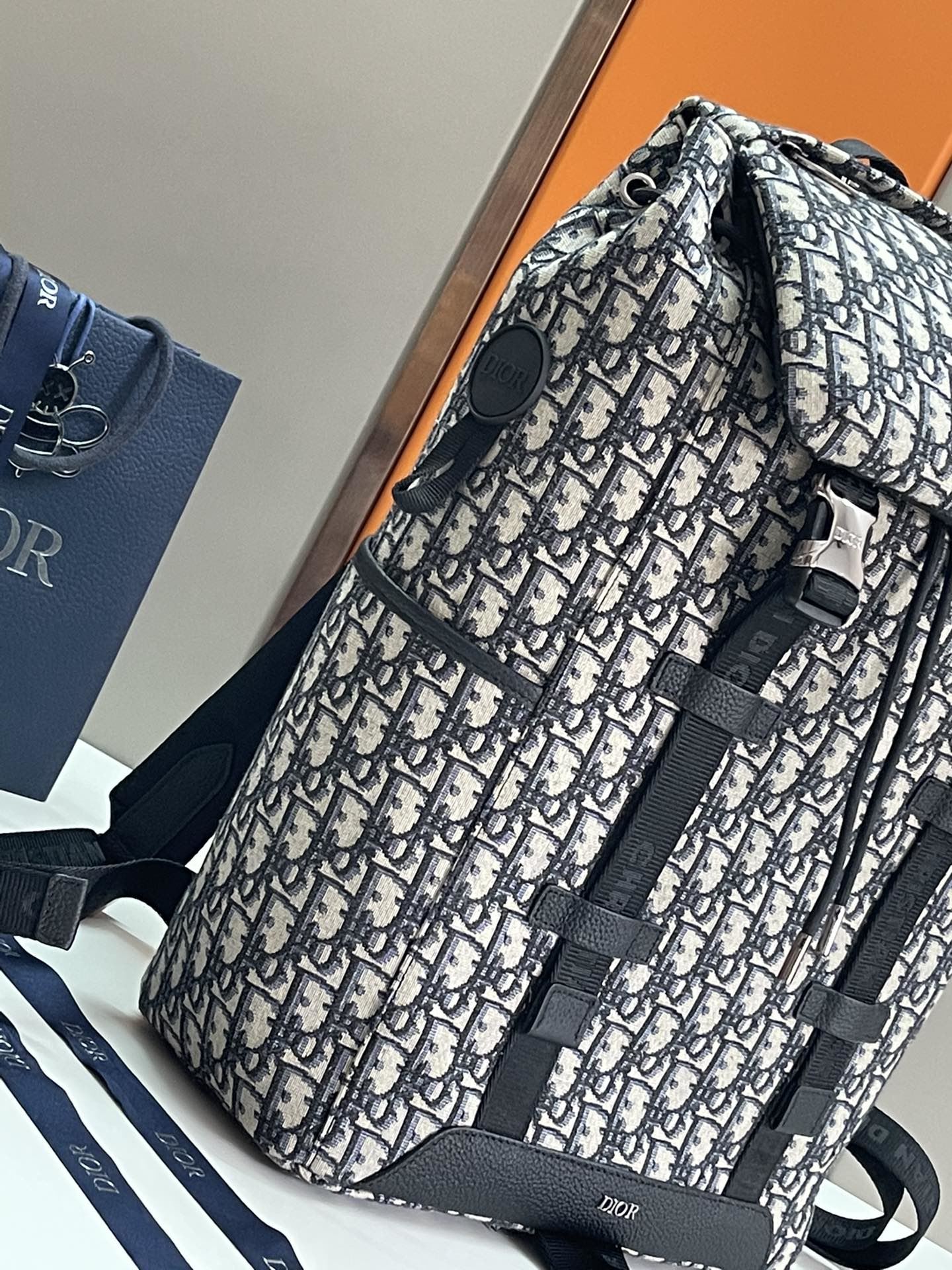 Explorer Backpack Beige/White/Black For Women‎ 16.5 in/ 42.5 cm CD 1ESBA152YKY_H27E1:1High-quality replica