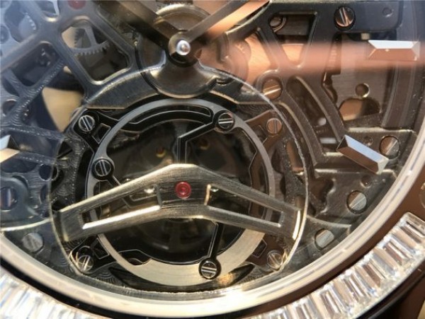 Replica Hublot Classic Fusion Tourbillon 42mm TF Skeleton Dial Black Gummy Strap A23J - Top club