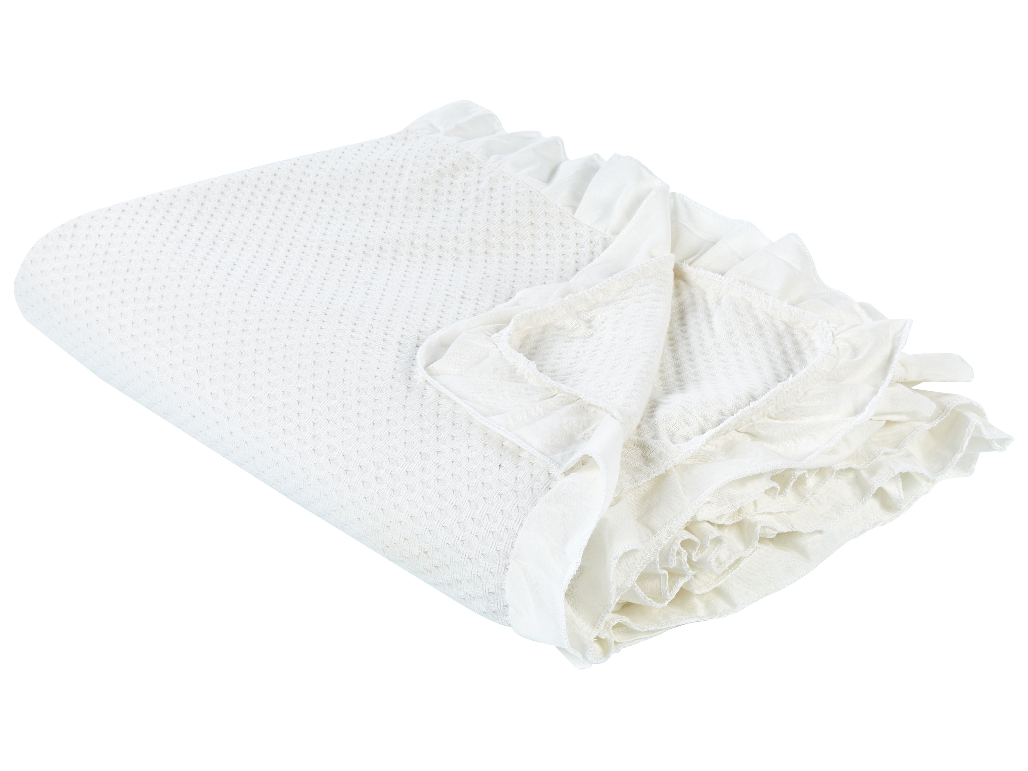 Bedspread HATTON Cotton 200 x 220 cm Off-White