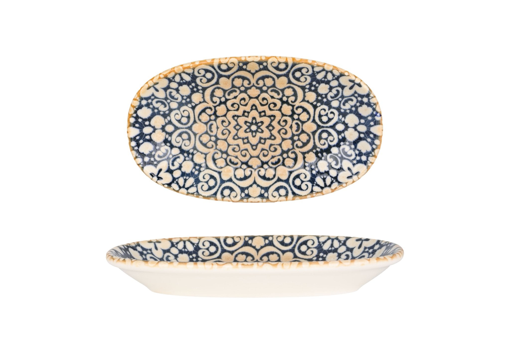 Bonna Serveerschaal - Alhambra - Porselein - 15x8.5 cm - set van 4