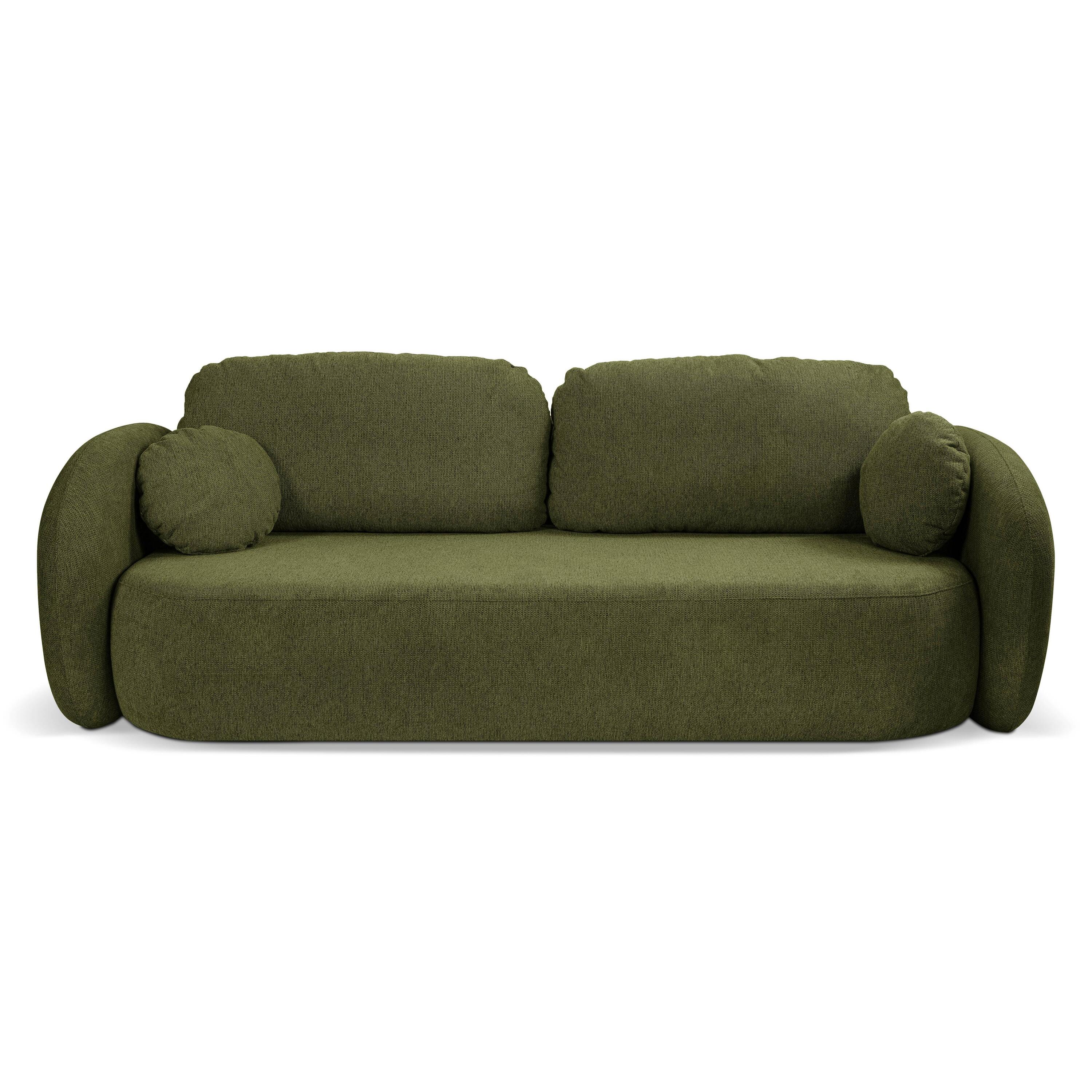 Blokker Orin 3-zitsbank met Slaapfunctie - Chenille - Groen