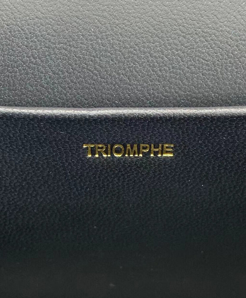 Celine Chain Shoulder Bag Triomphe In Shiny Calfskin Black1:1High-quality replica