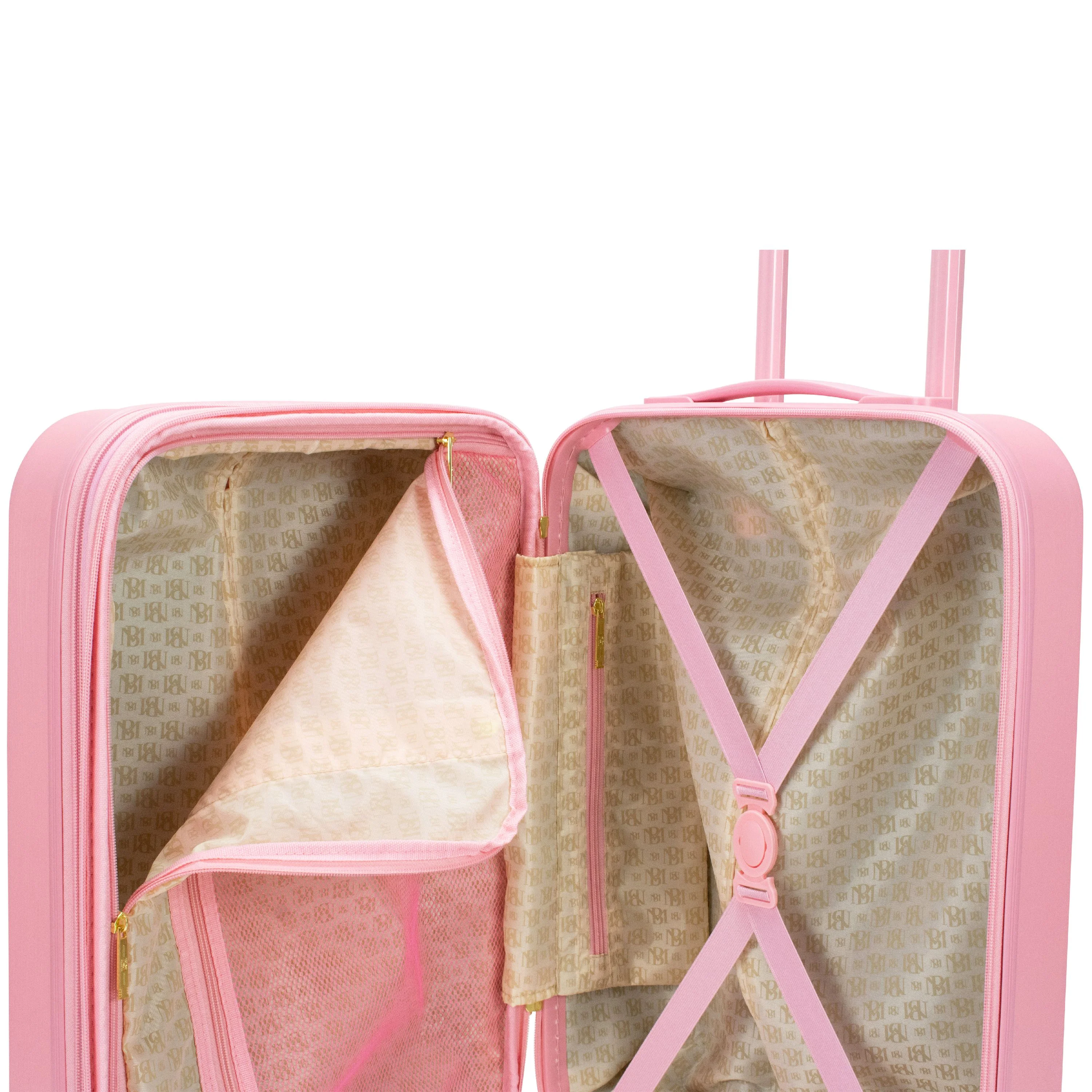 BADGLEY MISCHKA Diamond 3 Piece Expandable Luggage Set (Black) - Image 24