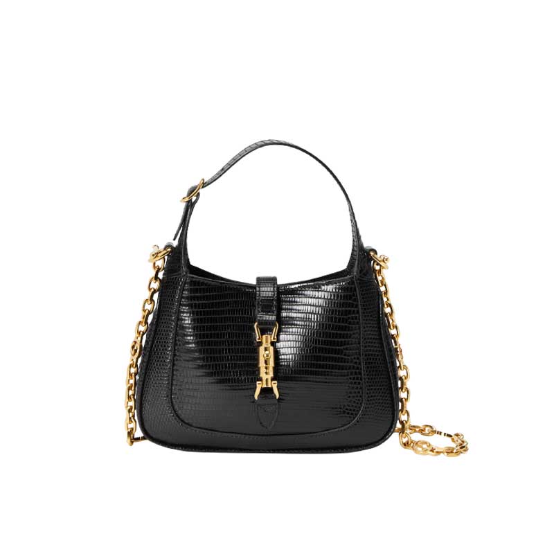 Jackie 1961 lizard mini bag Black – GB1201:1High-quality replica