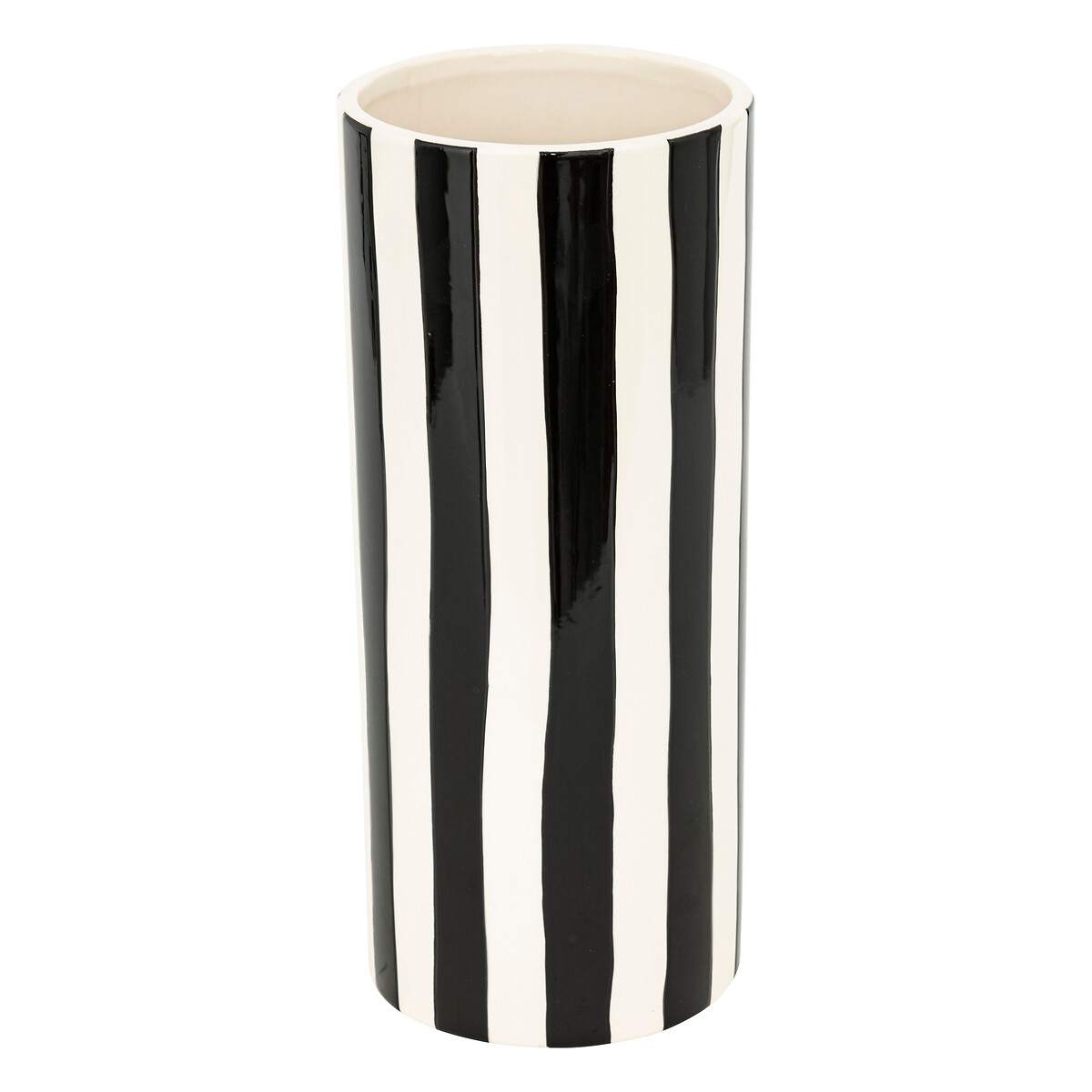 Ceramic vase "Edric" Black & White, H.30 cm