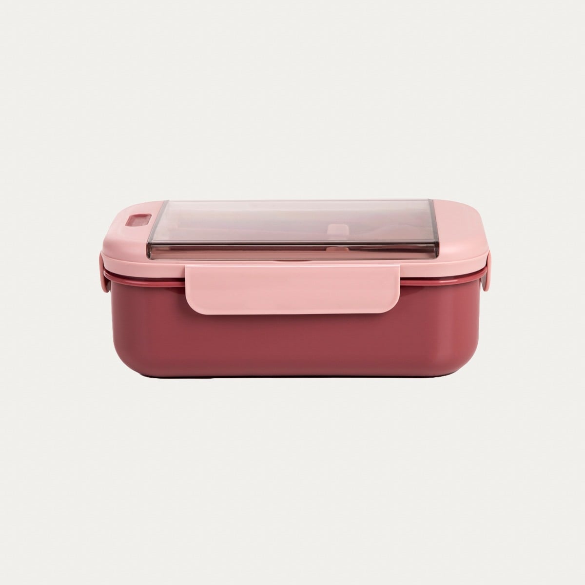 Lunchbox POPPIE ze sztućcami różowy 0,54 l