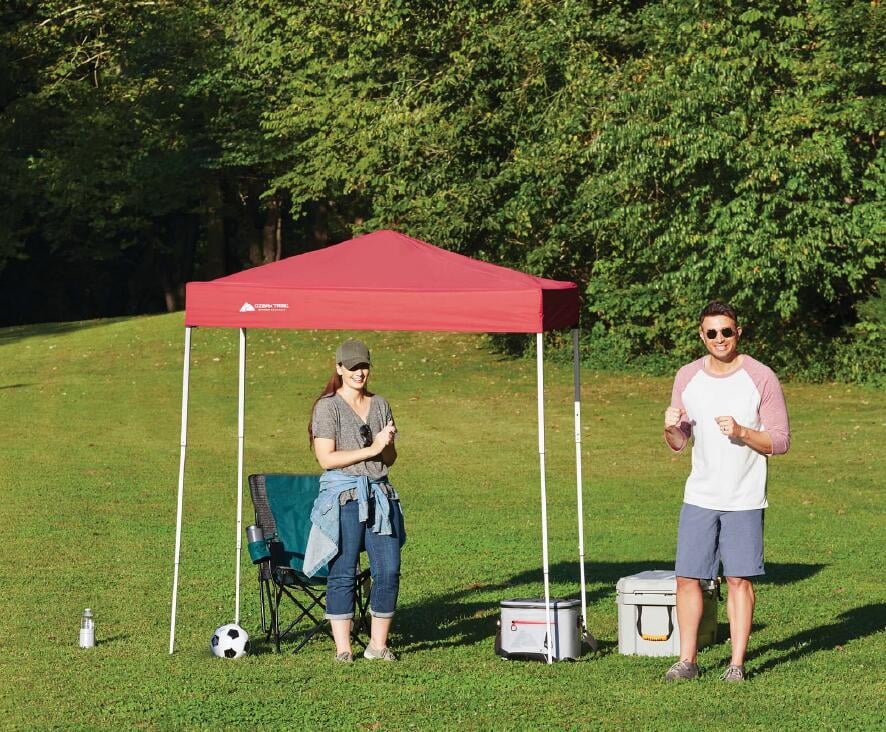 Ozark Trail Instant Canopy Outdoor Shade Shelter, Brilliant Red, 4 ft. x 6 ft. x 85 in. - Image 9 Ozark Trail Instant Canopy Outdoor Shade Shelter, Brilliant Red, 4 ft. x 6 ft. x 85 in. - Image 9