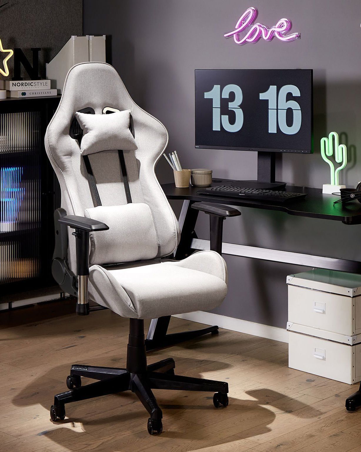 Gaming Chair WARRIOR Light Grey