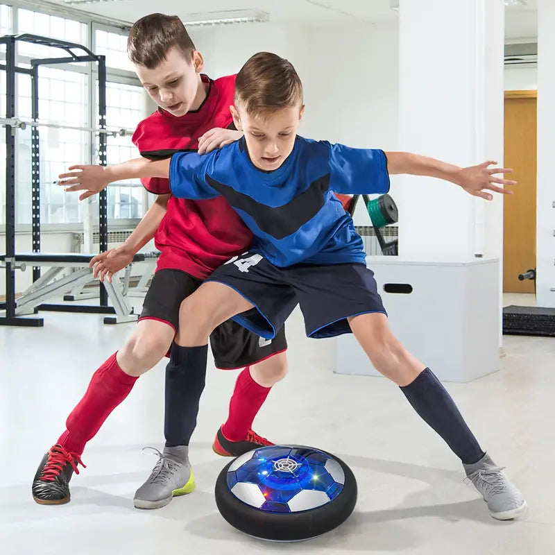 AirKick – Luchtvoetbal met Schuimrubberen Bumpers – Oplaadbare Zweefbal met LED Verlichting