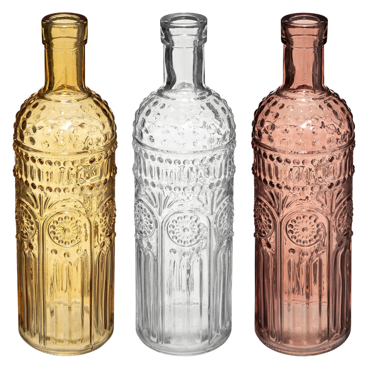 Set of 3 bottles "Folk" Glass, D.6,8 cm