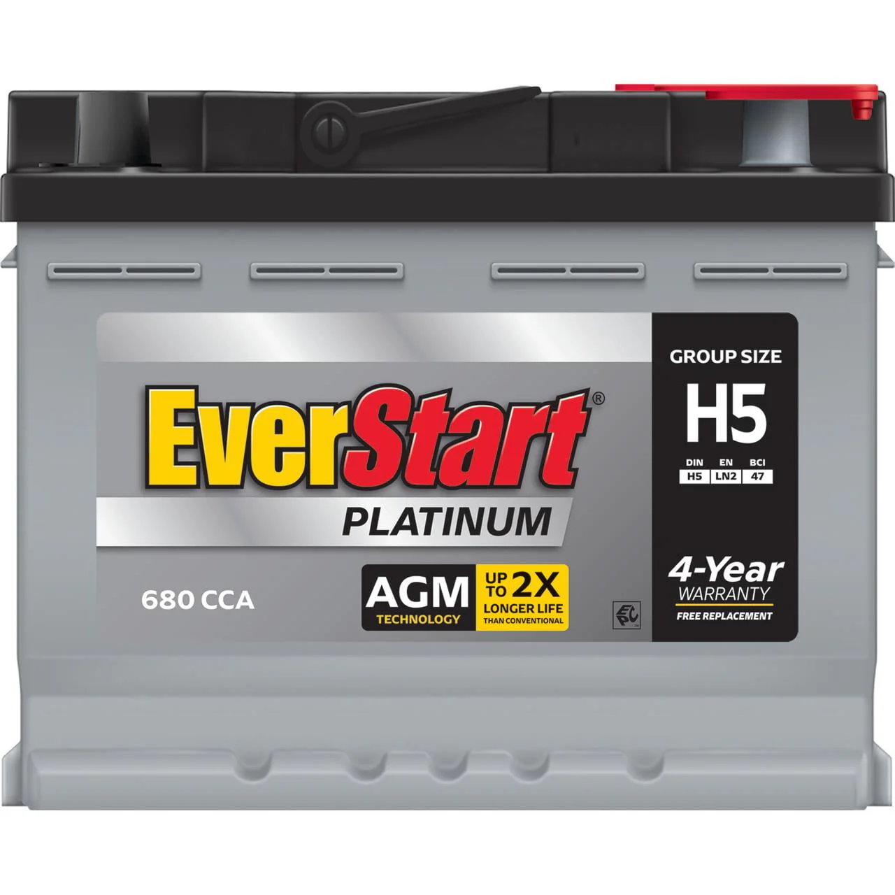EverStart Platinum BOXED AGM Automotive Battery, Group Size H5 12 Volt, 680 CCA - Image 4