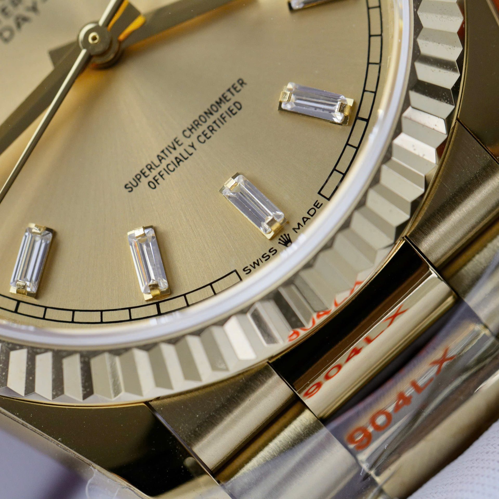 Rolex Day-Date 128238 Replica Watch Yellow Dial Weight 158gram QF Factory 36mm - Top club