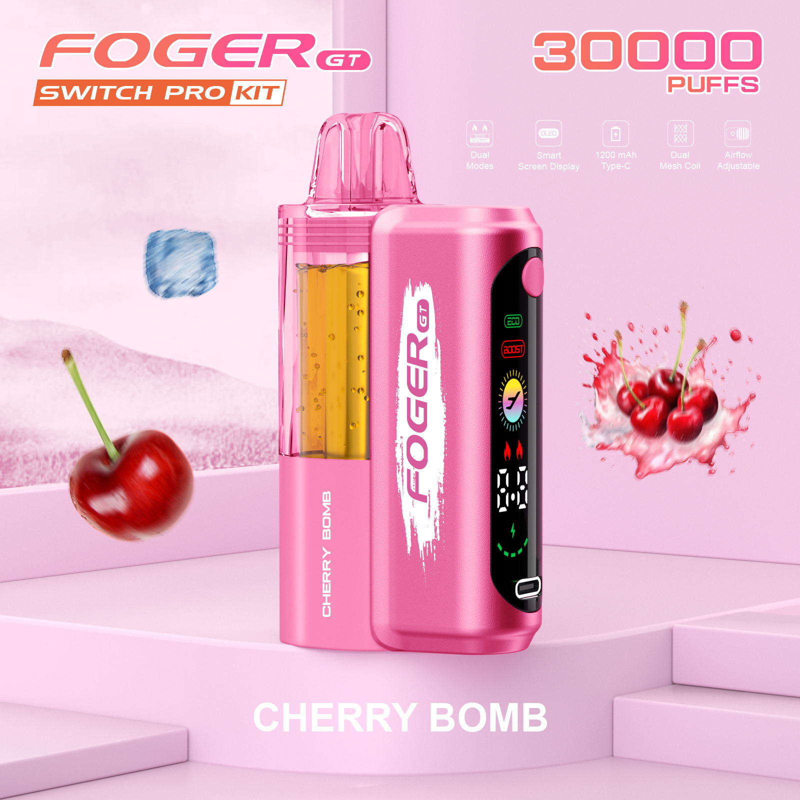 （5 Pack）Foger GT 30000 Puffs Disposable Vape Pod Kit