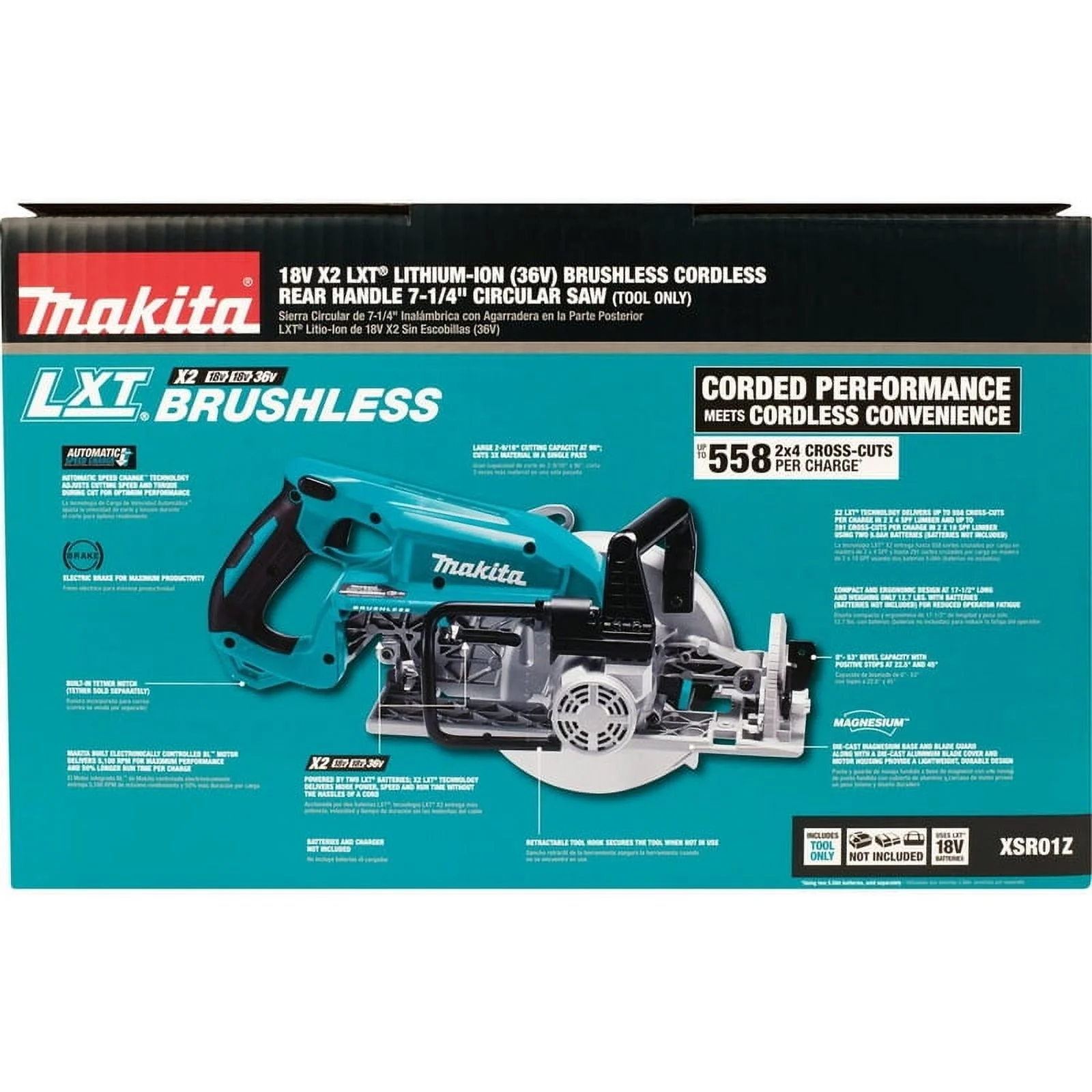 Makita Circular Saw, 7.25 in Dia, 5100 RPM XSR01Z - Image 13