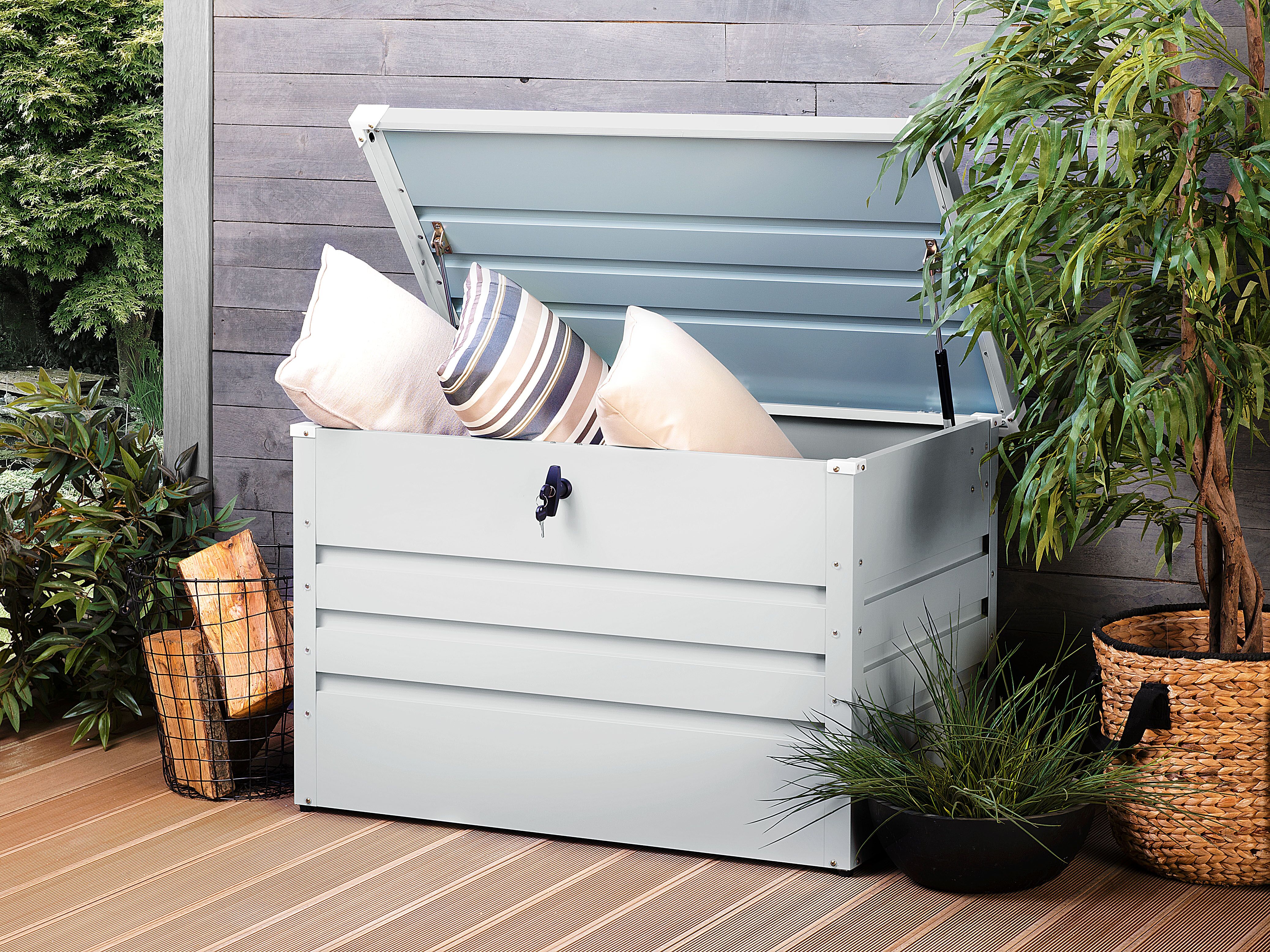 Storage Box CEBROSA 100 cm 62 cm Light Grey