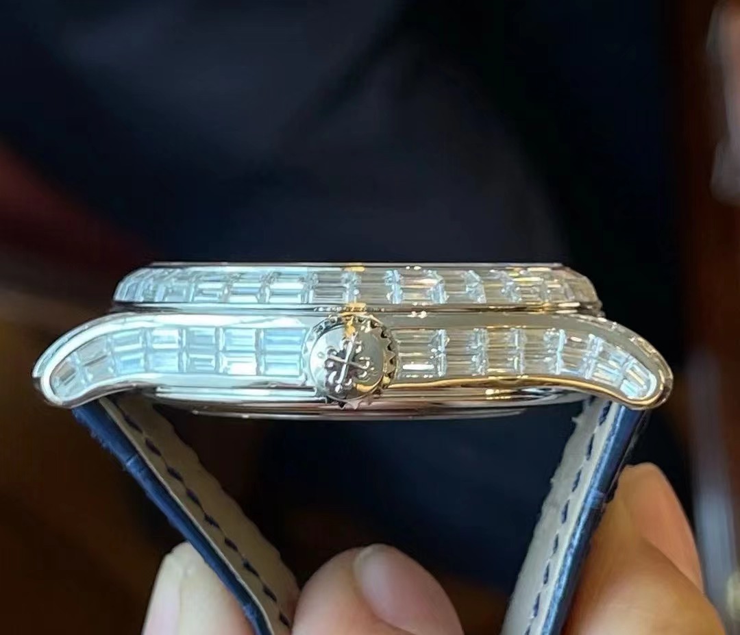 PATEKPHILIPPE Super Complication Chronograph Date Display Automatic Mechanical Movement Diamond Case Swiss Watch 42*12.28mm Men's Dark Blue 5374/300P-001(1:1 replica) - Elite Watch Atelier