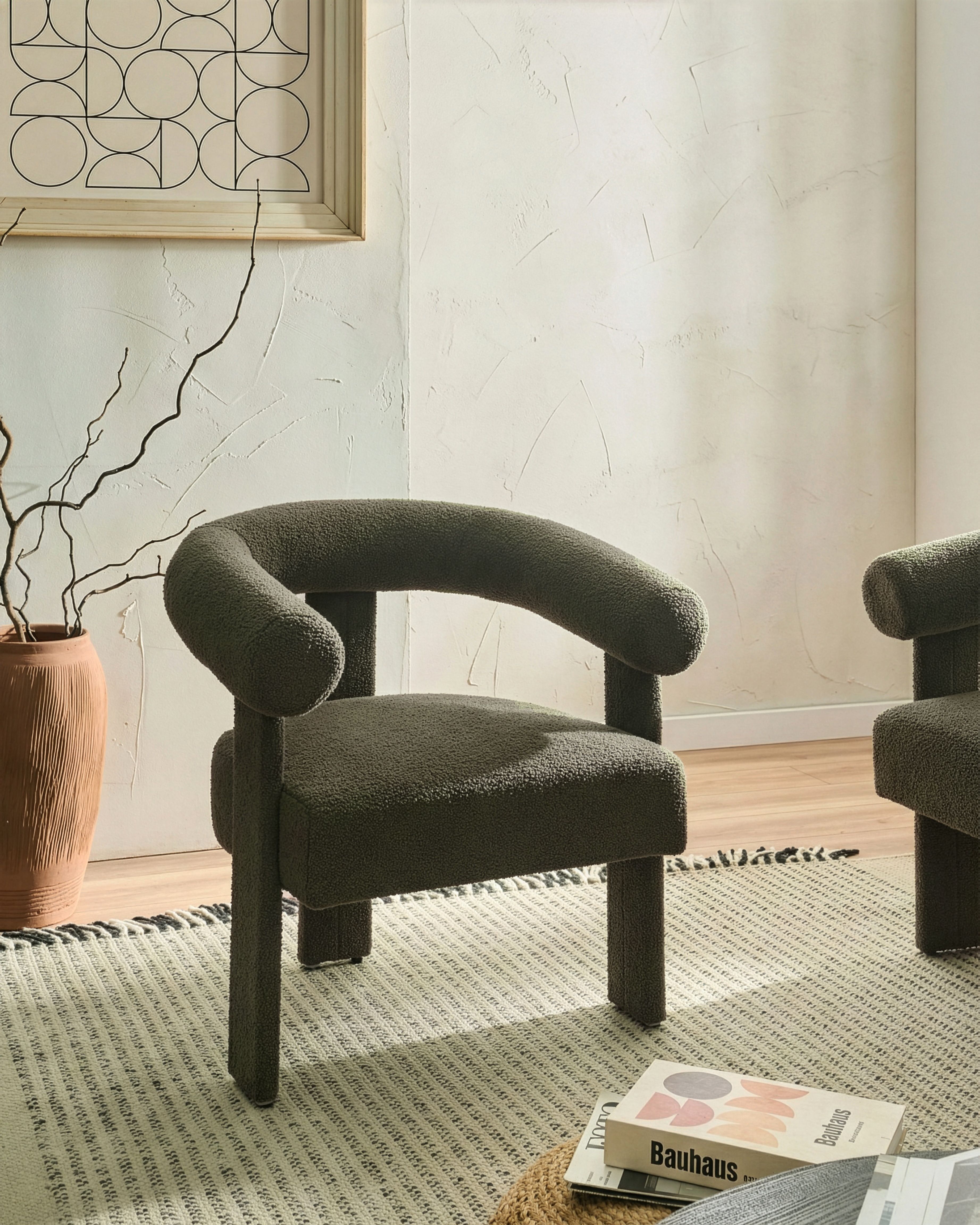 Armchair ILBRO Boucle Dark Green