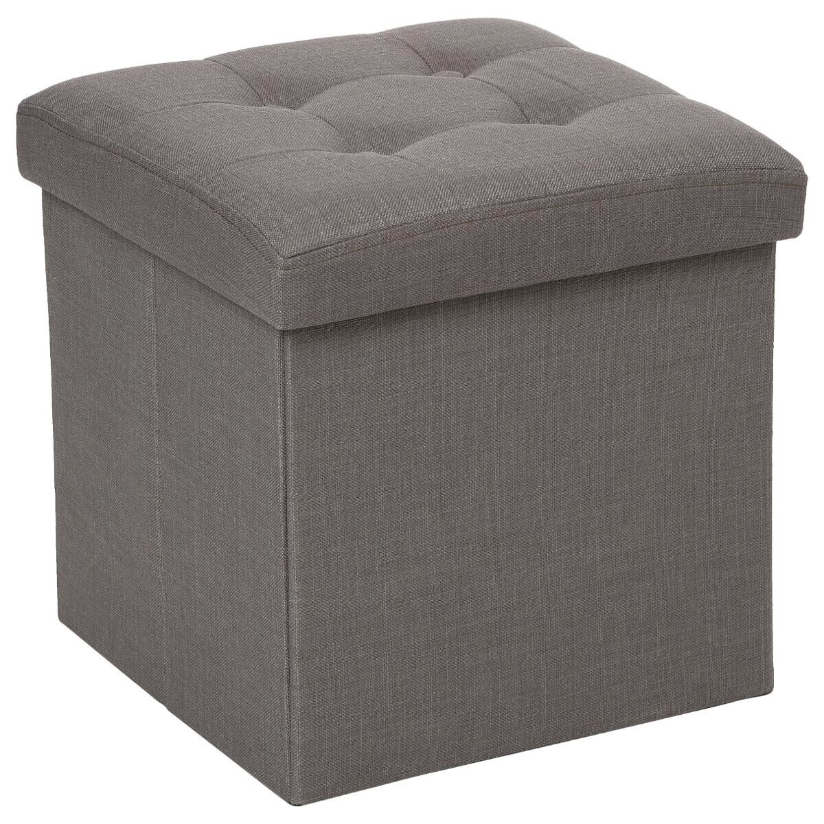 Folding pouf "Lysandre" Gray, 38x38 cm