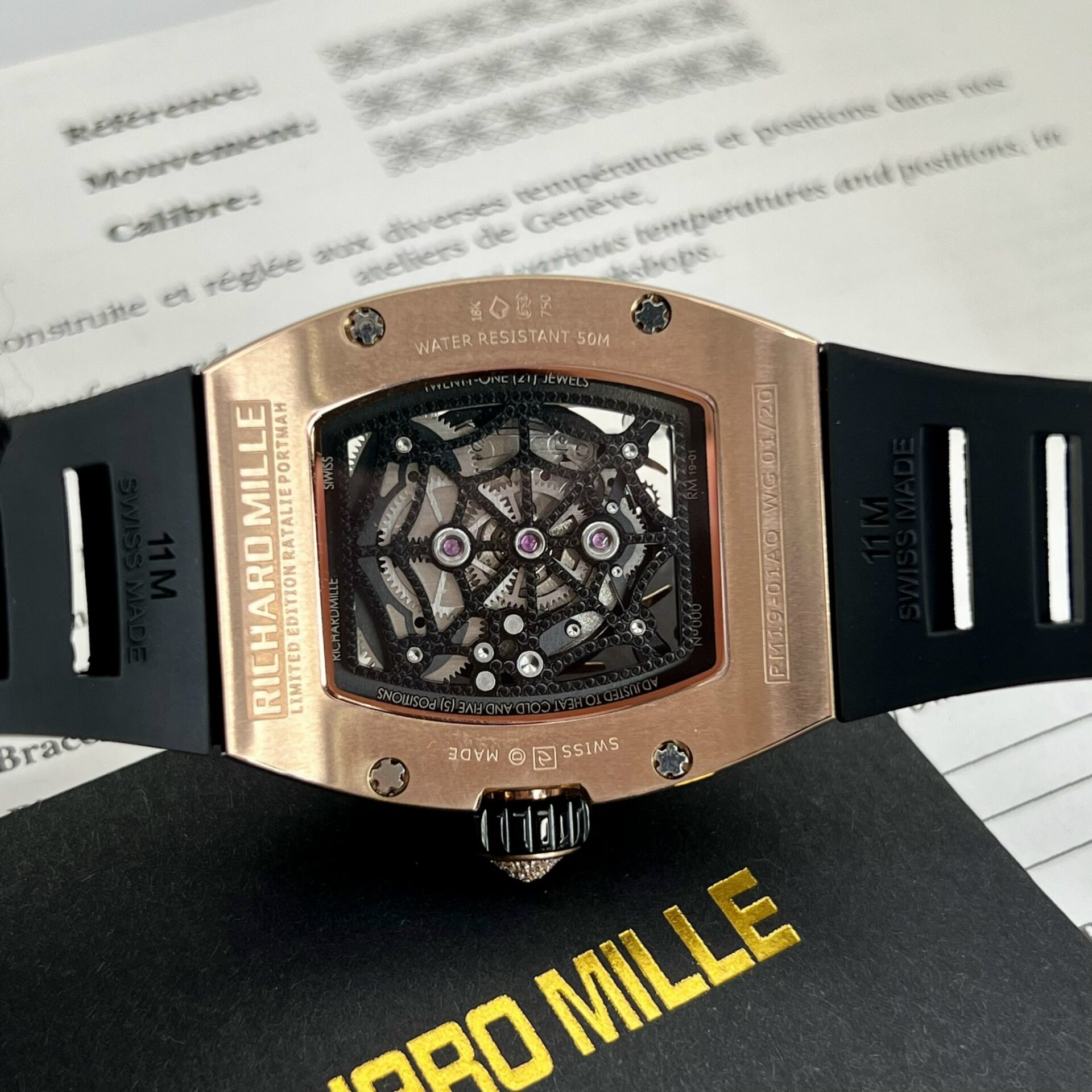 Richard Mille RM 19-01 Rose Gold With Diamonds Replica 11 Watch Spider 42MM - Top club