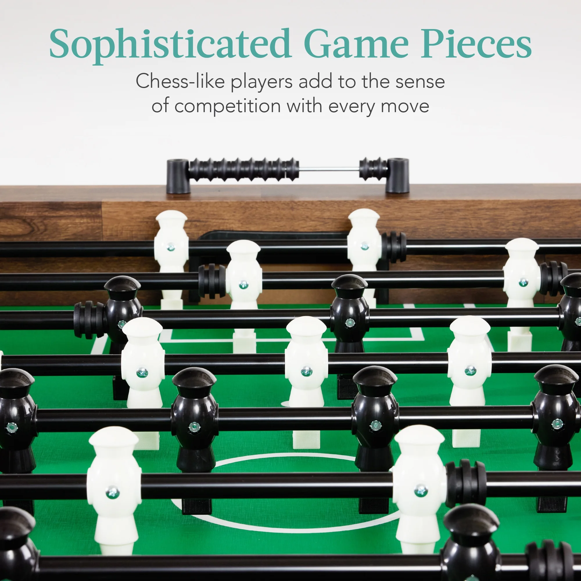 Best Choice Products Large 54in Full-Size Foosball Table for Home, Game Room w/ 2 Balls, 2 Cup Holders - Natural - Image 15