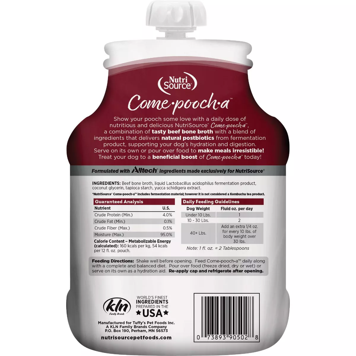 NutriSource Come-Pooch-a 12 Oz. Beef Bone Broth Recipe