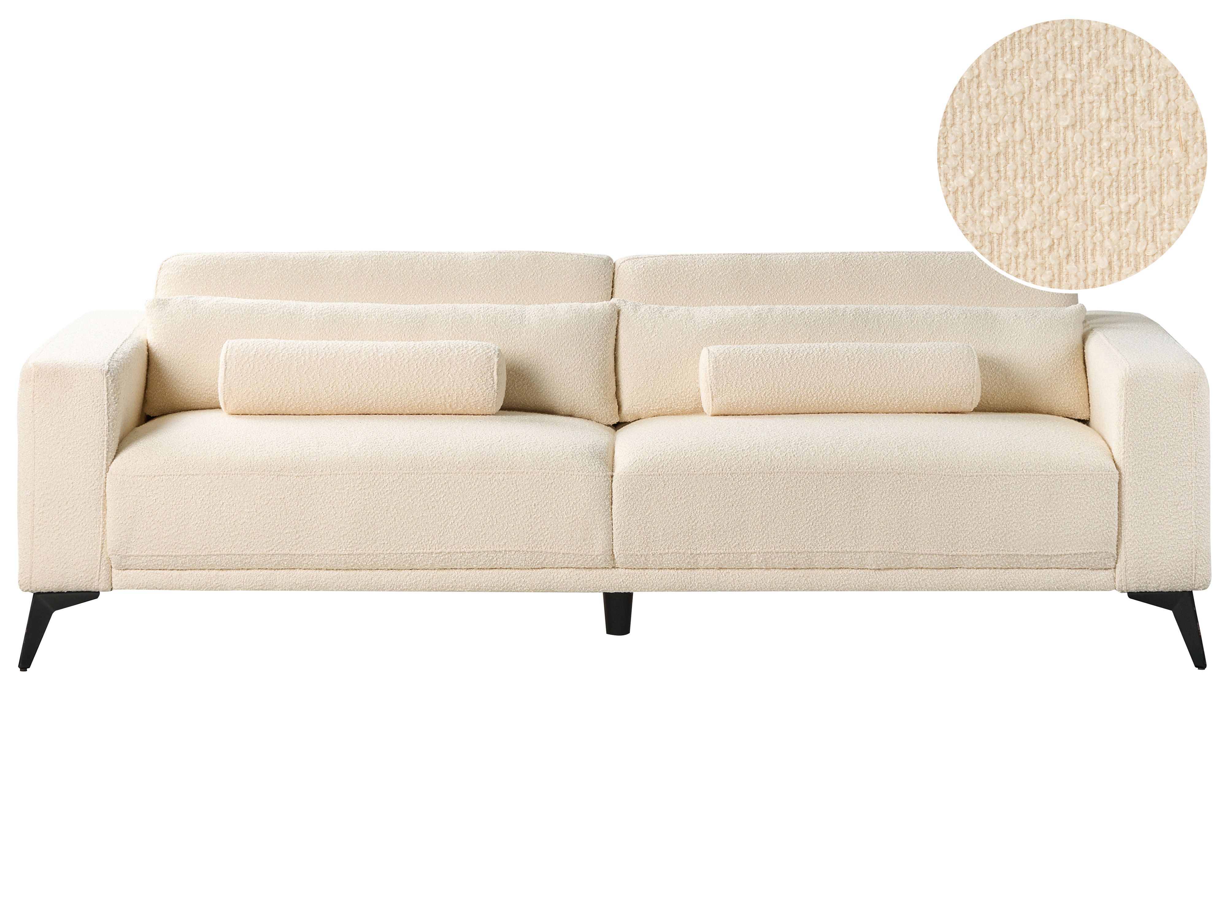 Sofa 3 Seater ANGE Boucle Off-White