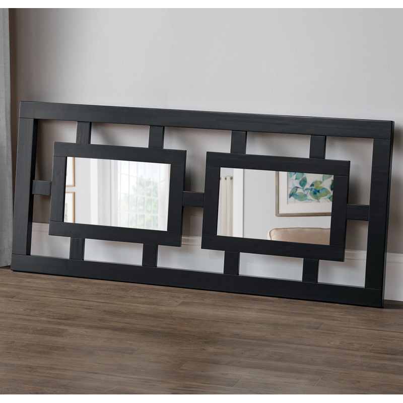 Geo Mirrored Queen-Size Headboard - MIDNIGHT VELVET CATALOG