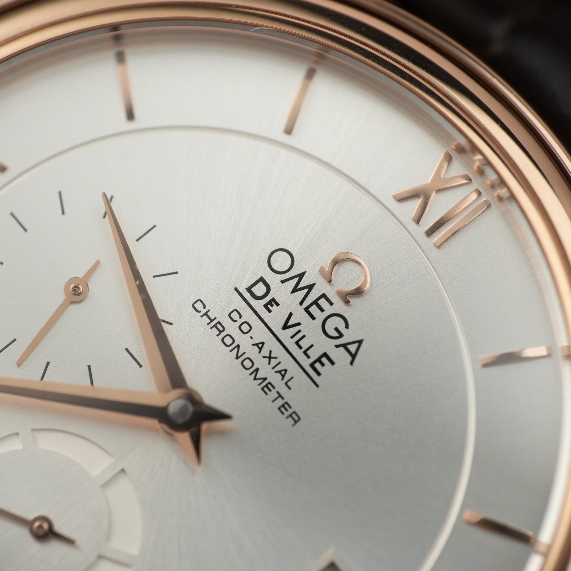 Omega De Ville Prestige Power Reserve Replica Watches Brown Leather Strap 39.5mm - Top club