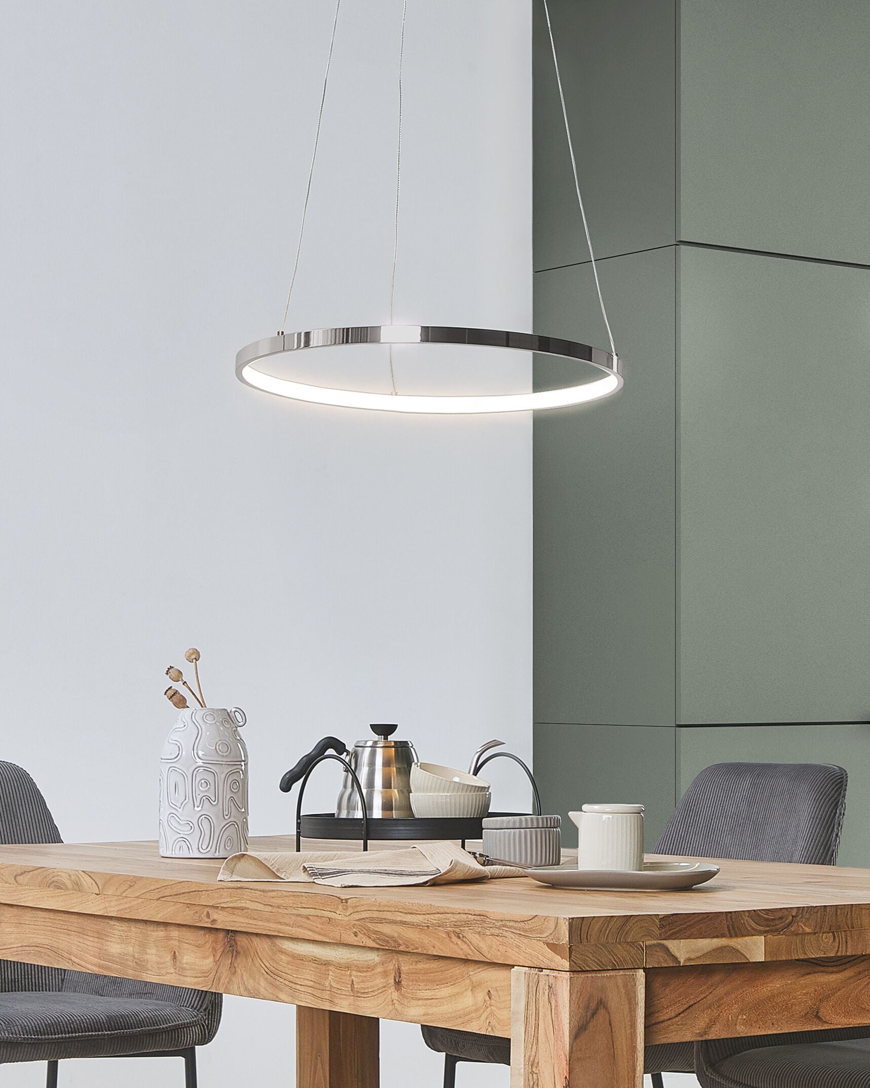 LED Pendant Lamp JORDAN Metal Silver