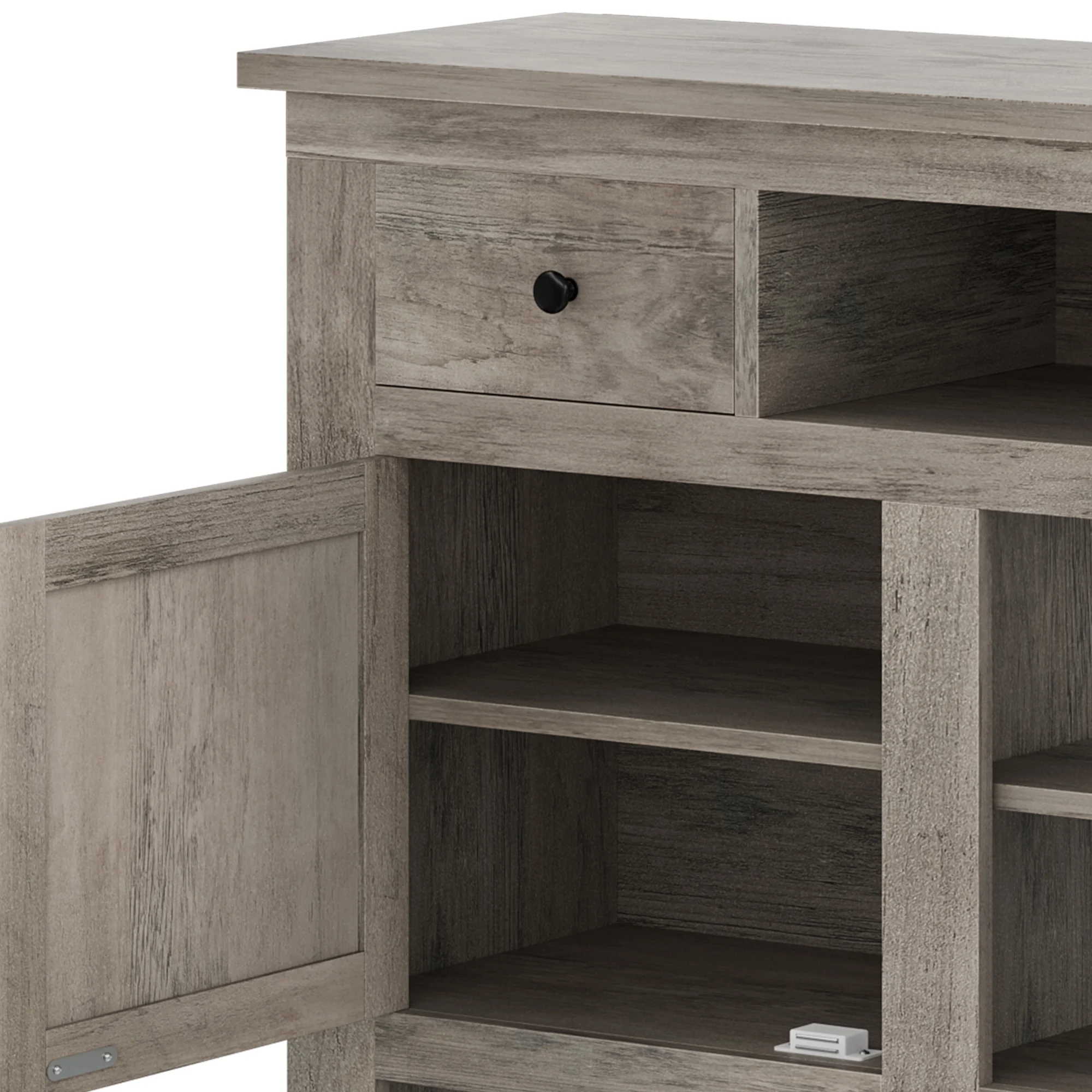 Uforic Farmhouse TV Stand for 75/80 Inch TV, Rustic Entertainment Center with Power Outlet, Storage Drawers, TV Console for Living Room, Oak - Image 24