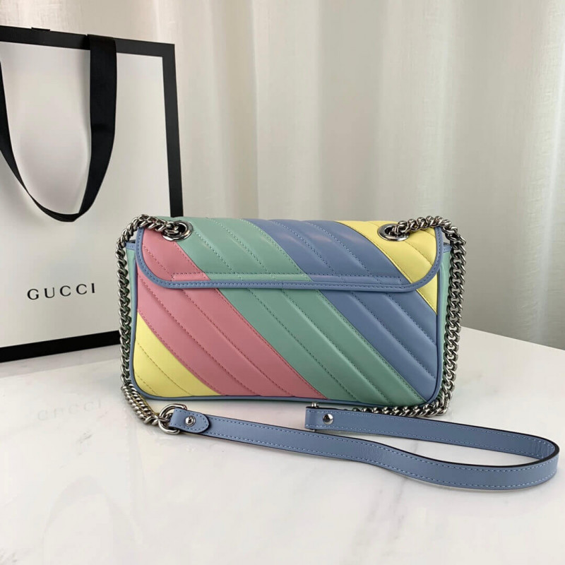 Replica Gucci Gg Marmont Small Shoulder Bag In Pastel And Rainbow 4434971:1High-quality replica