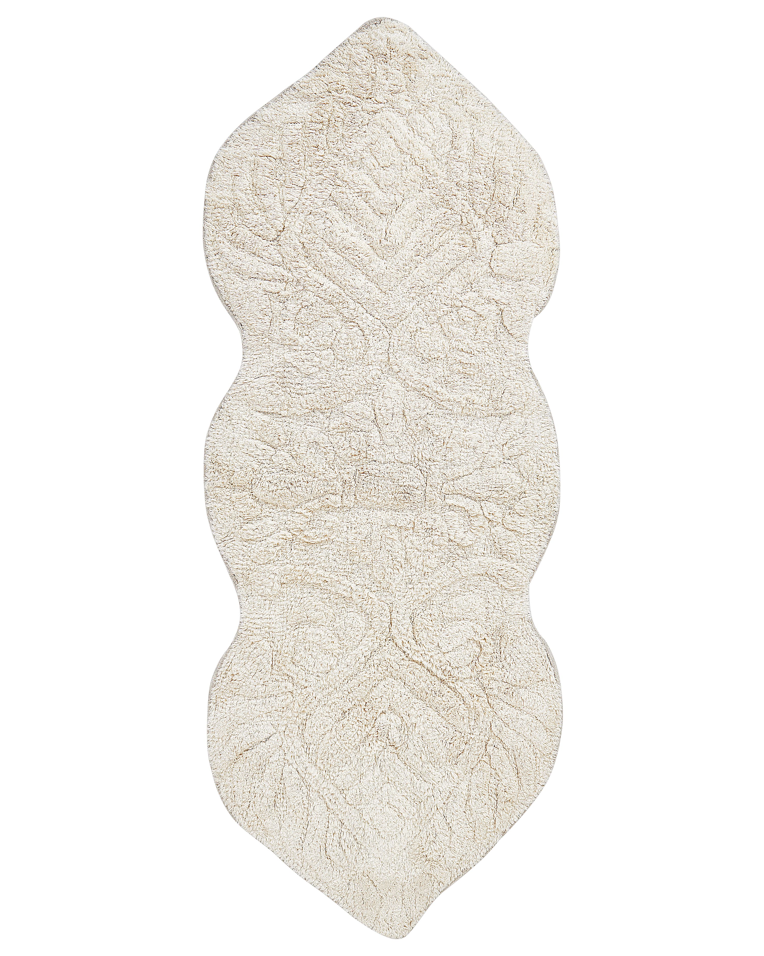 Bath Mat CANBAR Light Beige 150 x 60 cm Cotton