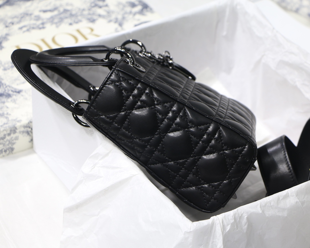 Small Lady Dior My Abcdior Bag Black/Grey/White For Women 8in/20cm1:1High-quality replica