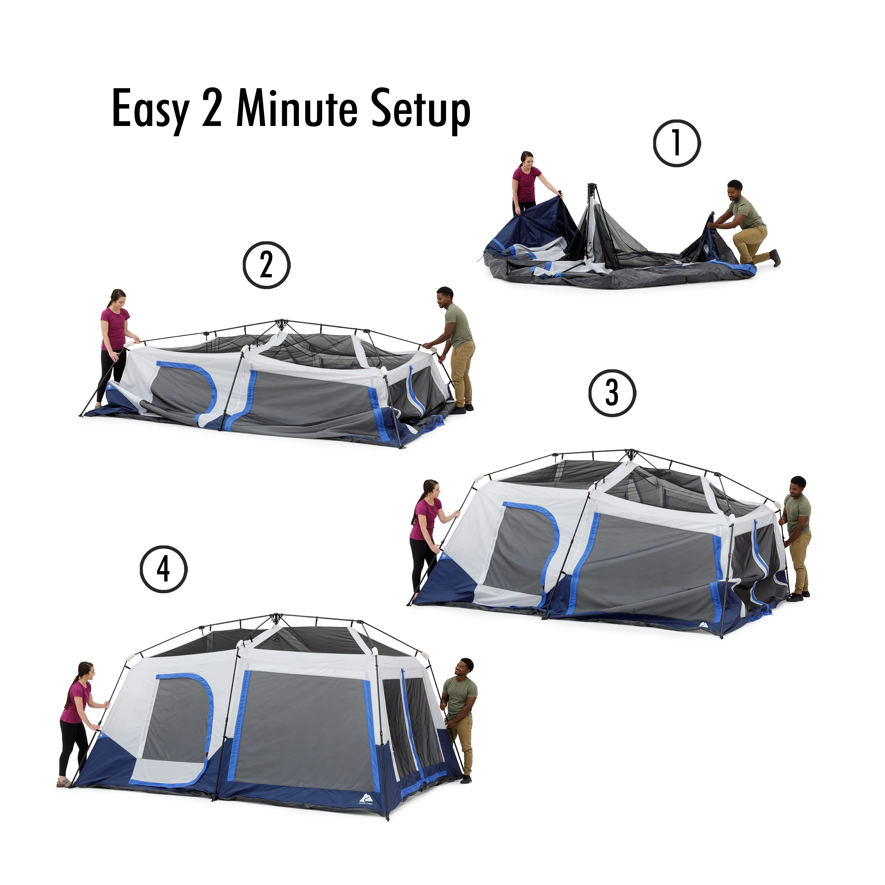 Ozark Trail 10-Person Cabin Tent with LED Lighted Poles - Image 14