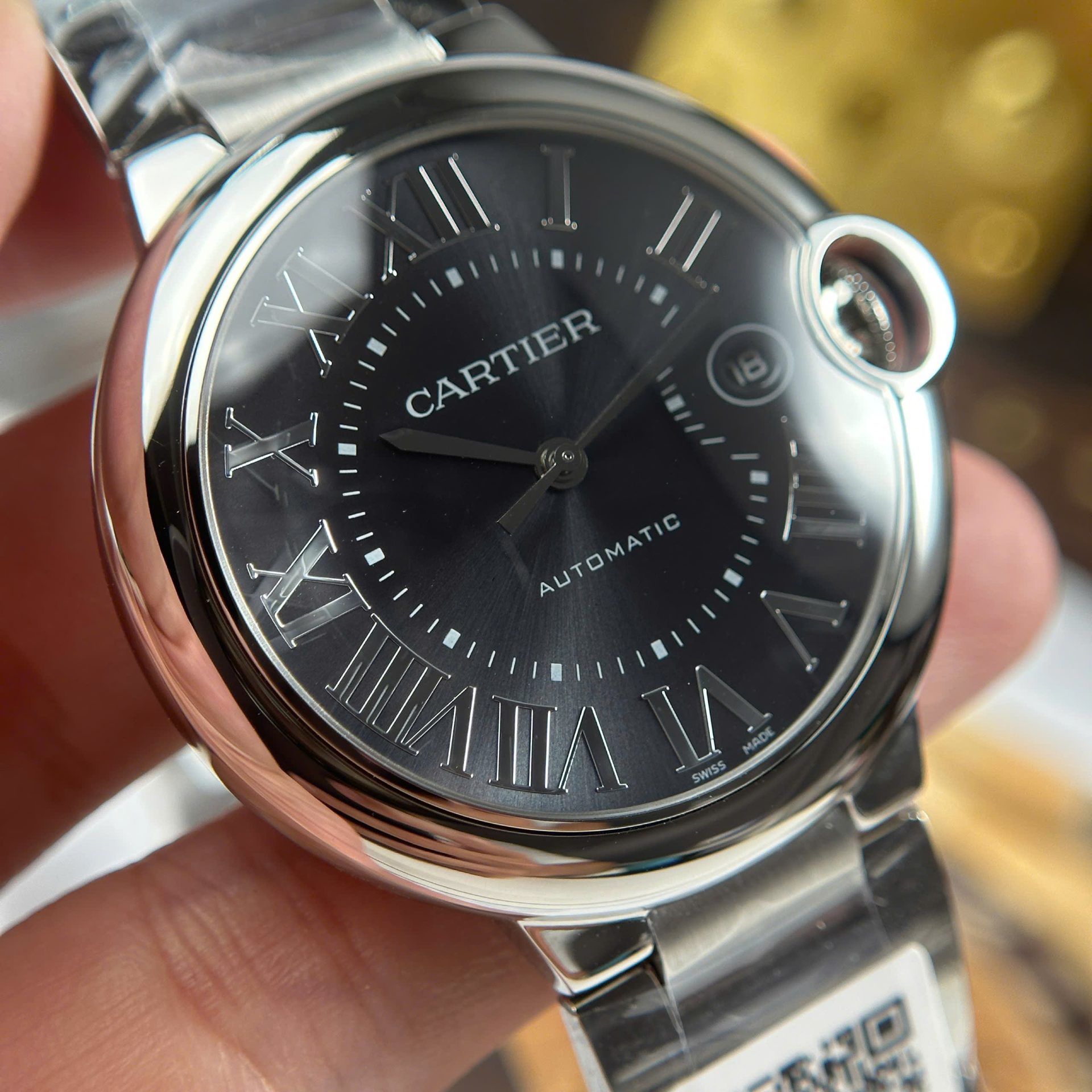 Cartier Ballon Bleu Replica Watch Gray Dial Metal Wire AF Factory 40mm - Top club