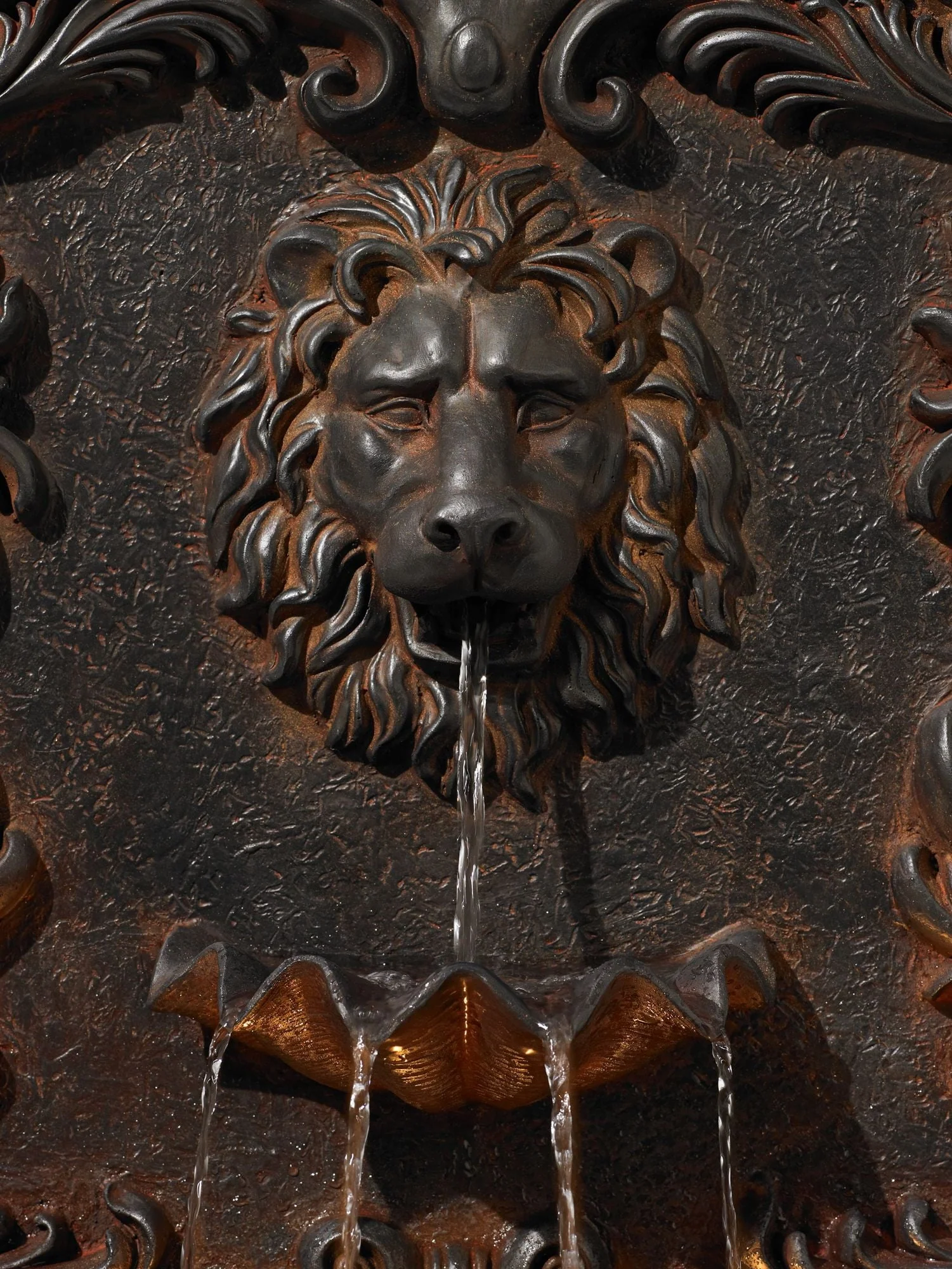 John Timberland Imperial Lion Acanthus Rustic Outdoor Floor Wall Water Fountain with LED Light 50" for Yard Garden Patio Home Deck Porch House Balcony - Image 3