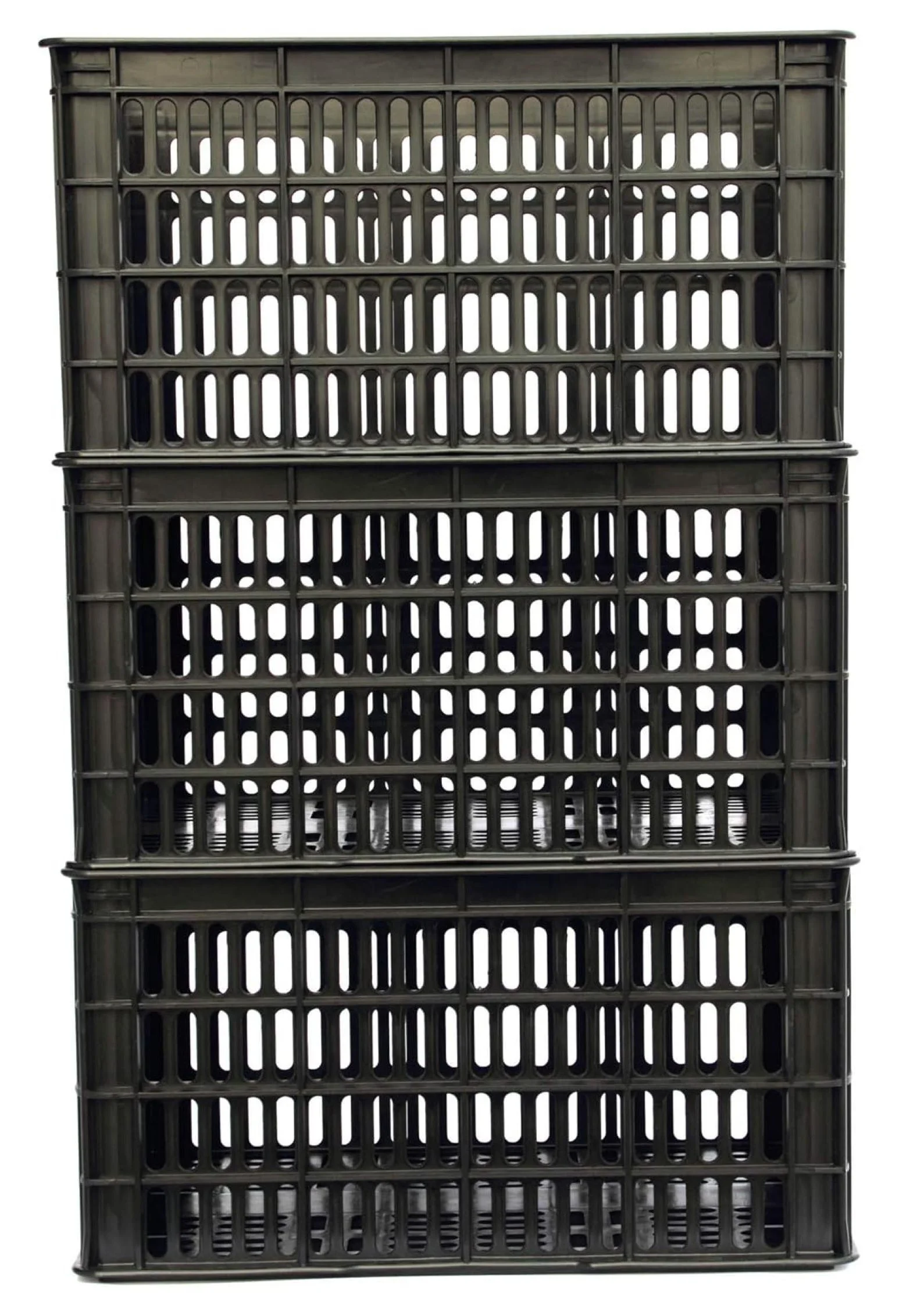 3 Pack Milk Crate 29 Quart 7 Gallon Heavy Duty Plastic Stackable Rectangular Dairy Storage Basket Size 18.5�� x 12�� x 9.5�� Tall